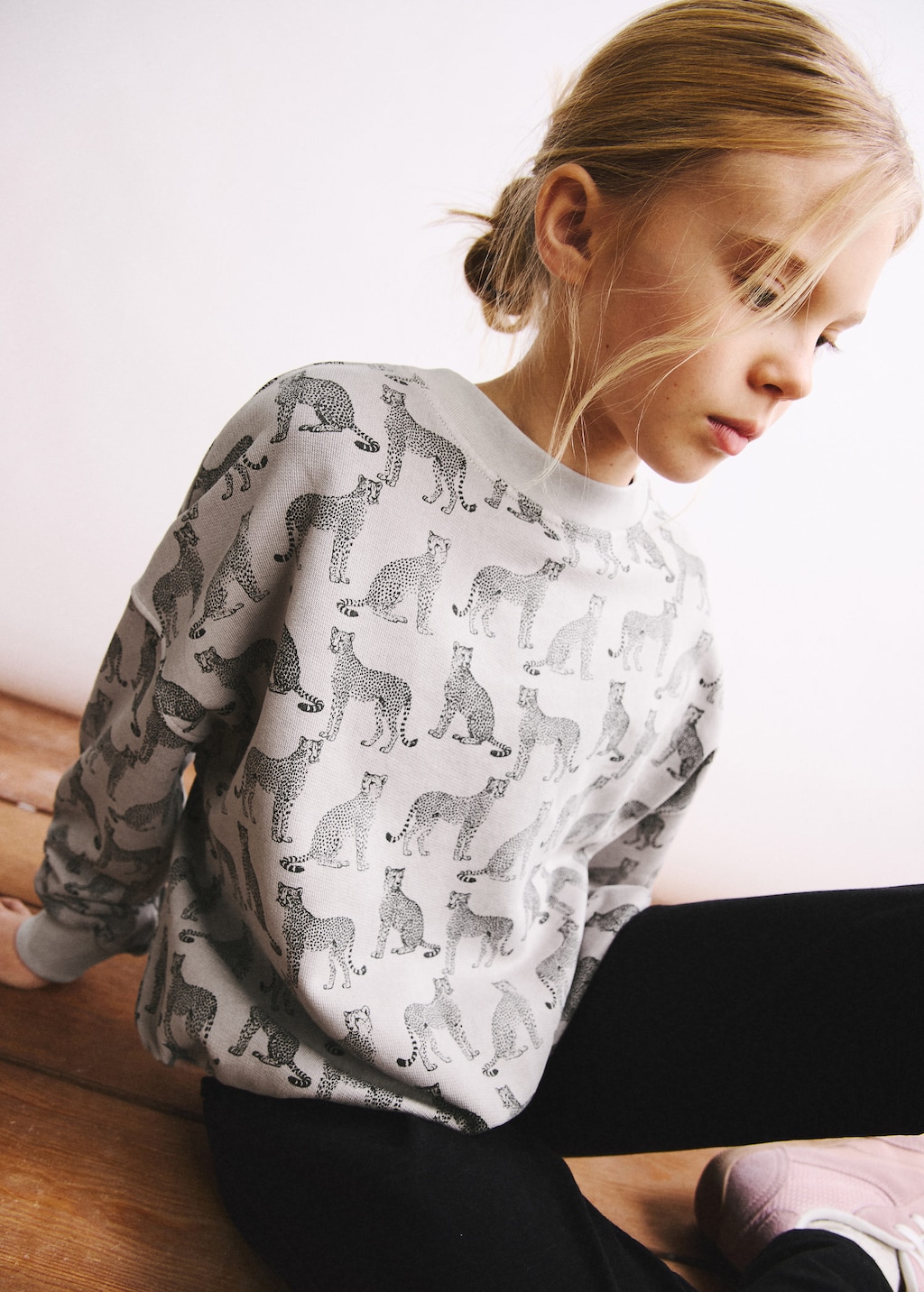 Mango Sweat-shirt Coton Imprimé Gris Chiné Clair - Enfants - 13-14 Ans -  Kids In Gray