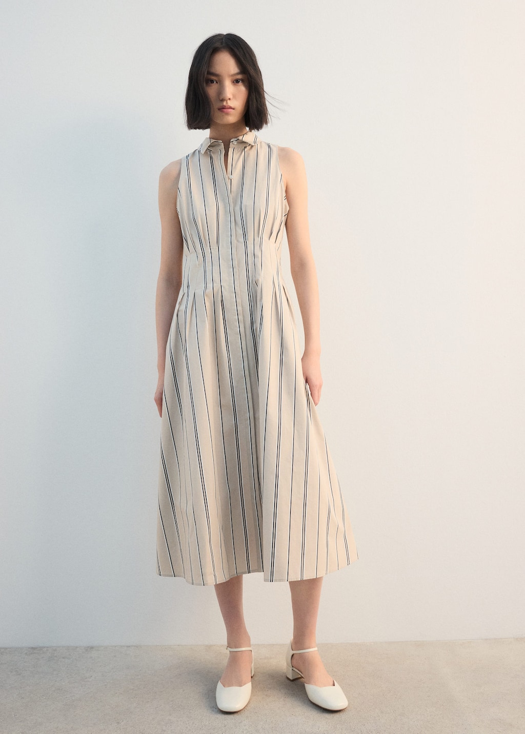 A-line shirt dress medium brown – Woman – 2 – MANGO