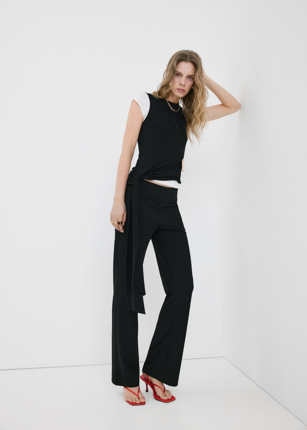Mango Pantalon Flare Taille Normale Noir - Femme - Xs -  In Black