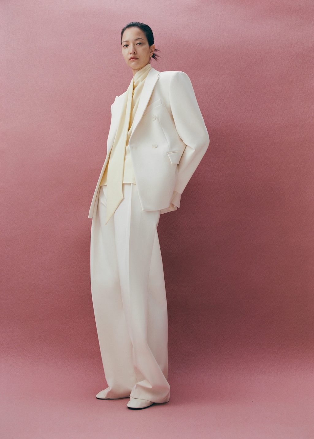 Mango Blazer Croisé Cintré Écru - Femme - Xl -  In Neutral