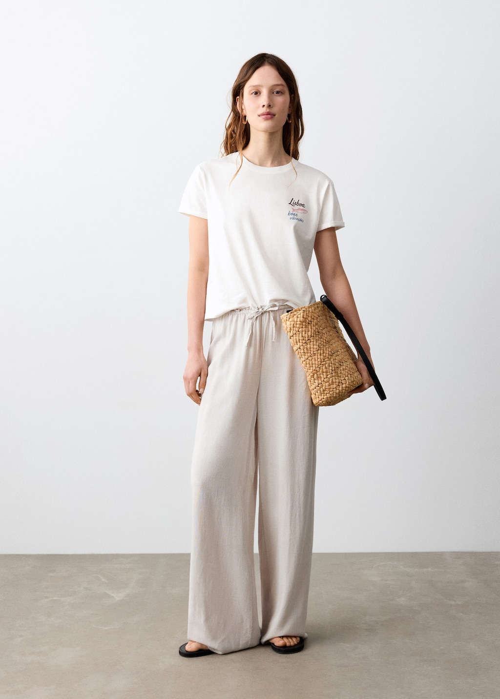 Mango T-shirt En Coton Imprimé Blanc Cassé - Fille - L -  Teen In White