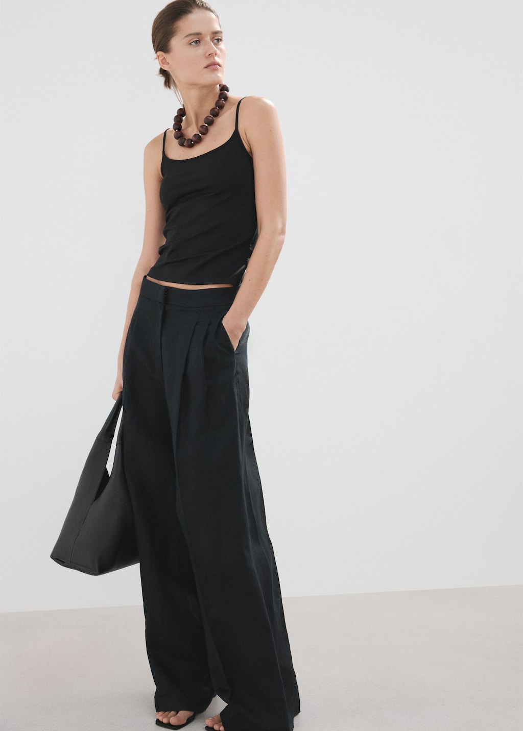 Mango Top Crop Cintré Noir - Femme - Xl -  In Black