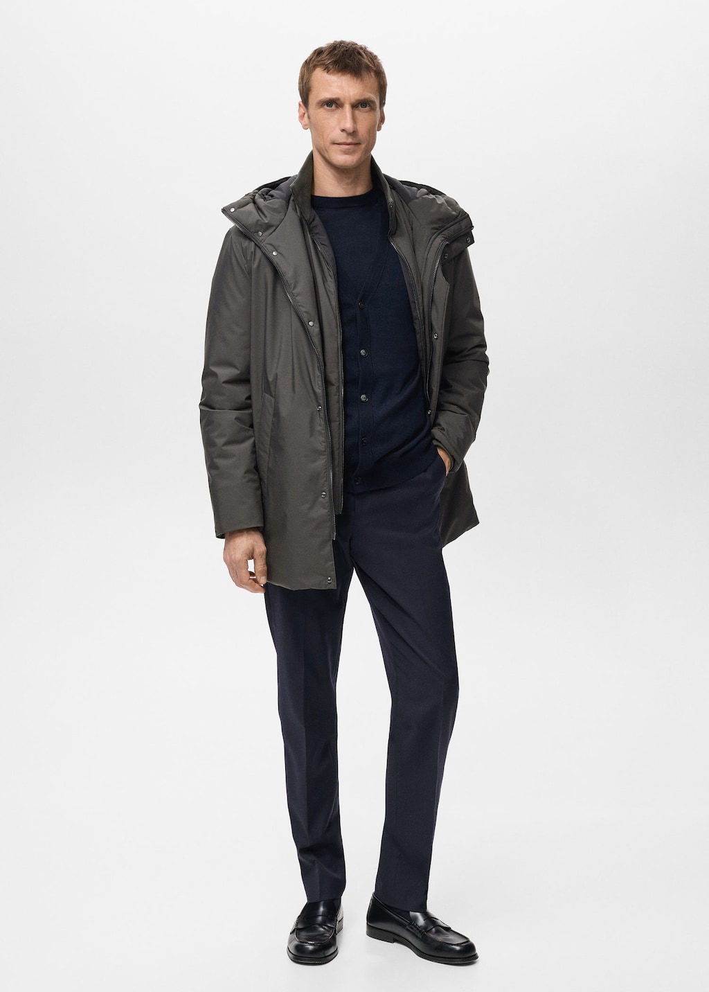 Mango Man Parka Ben Gris - Homme - L - In Gray