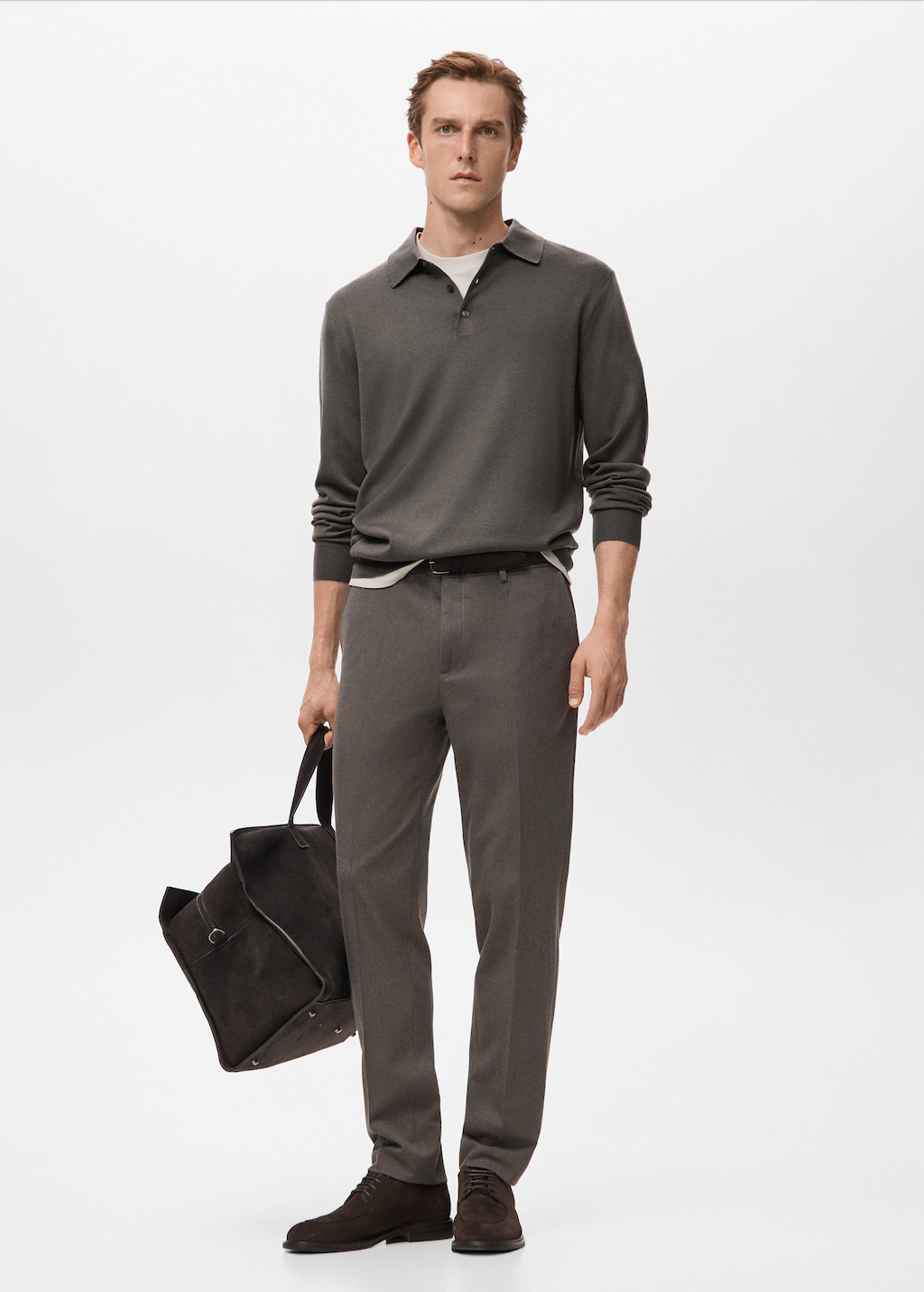 Mango Man Pantalon Stanford Marron Moyen - Homme - 48 -  In Brown