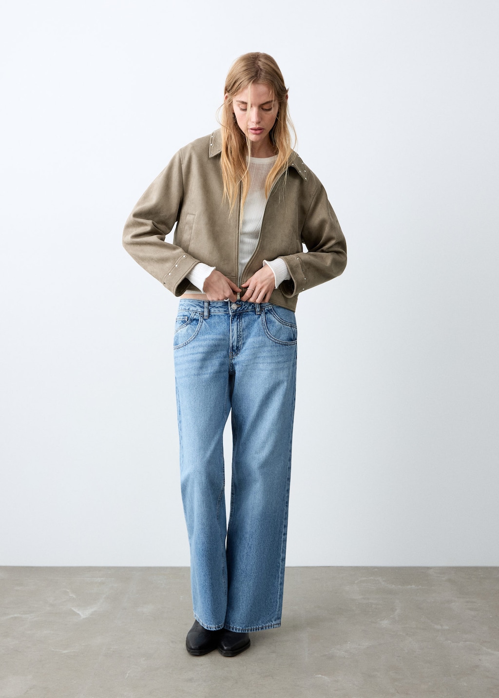 Mango Teen Jacket Country Medium Green