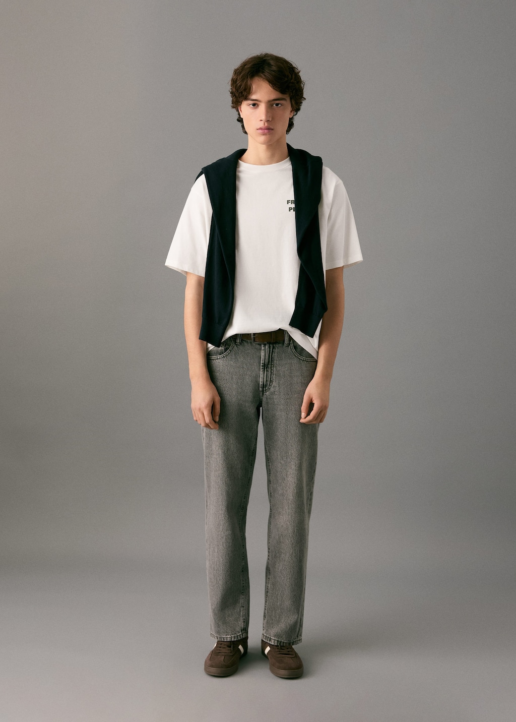 Mango Teen Printed Cotton-blend T-shirt Off White