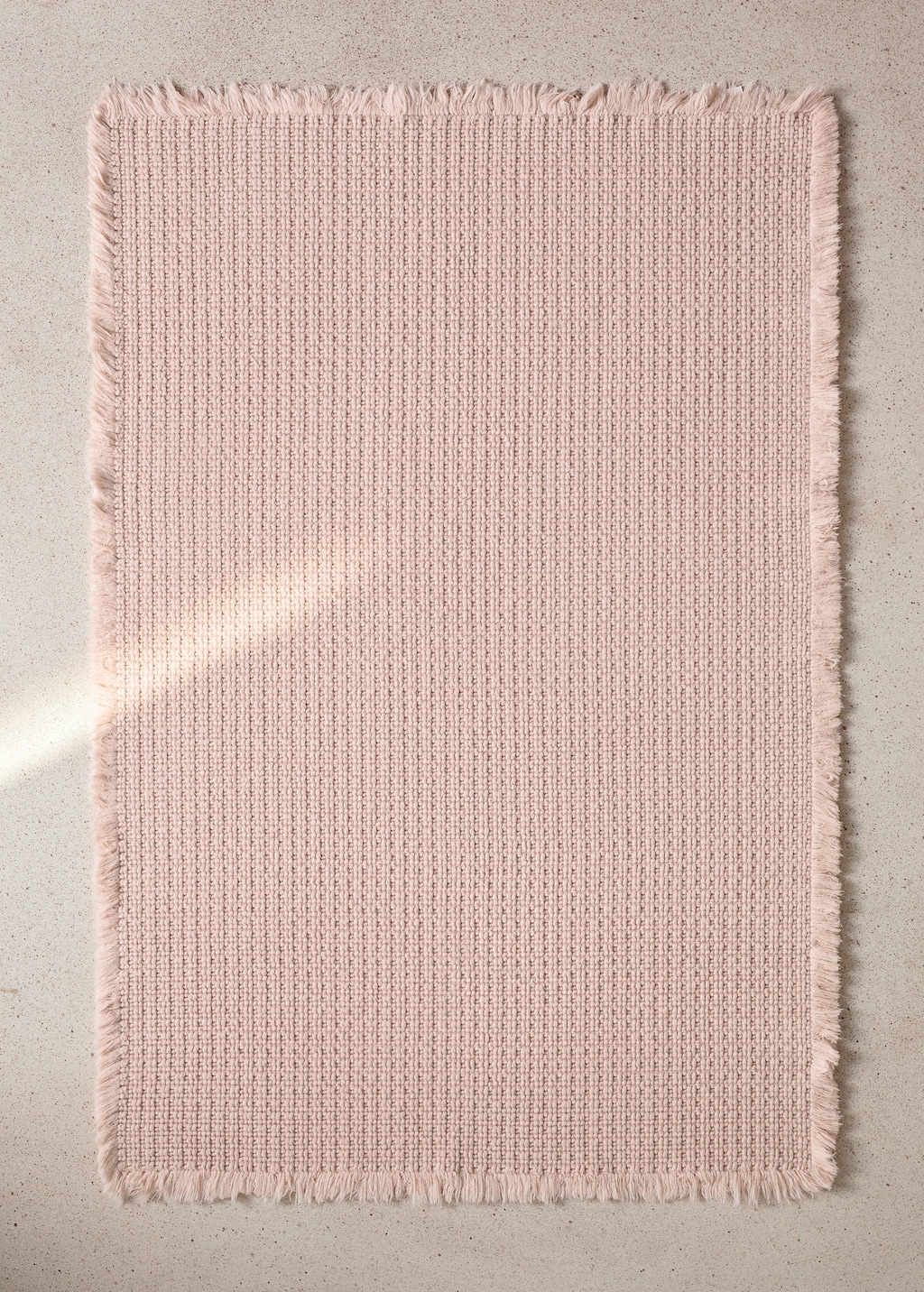 Mango Cotton Waffle Bath Rug Apricot In Pink