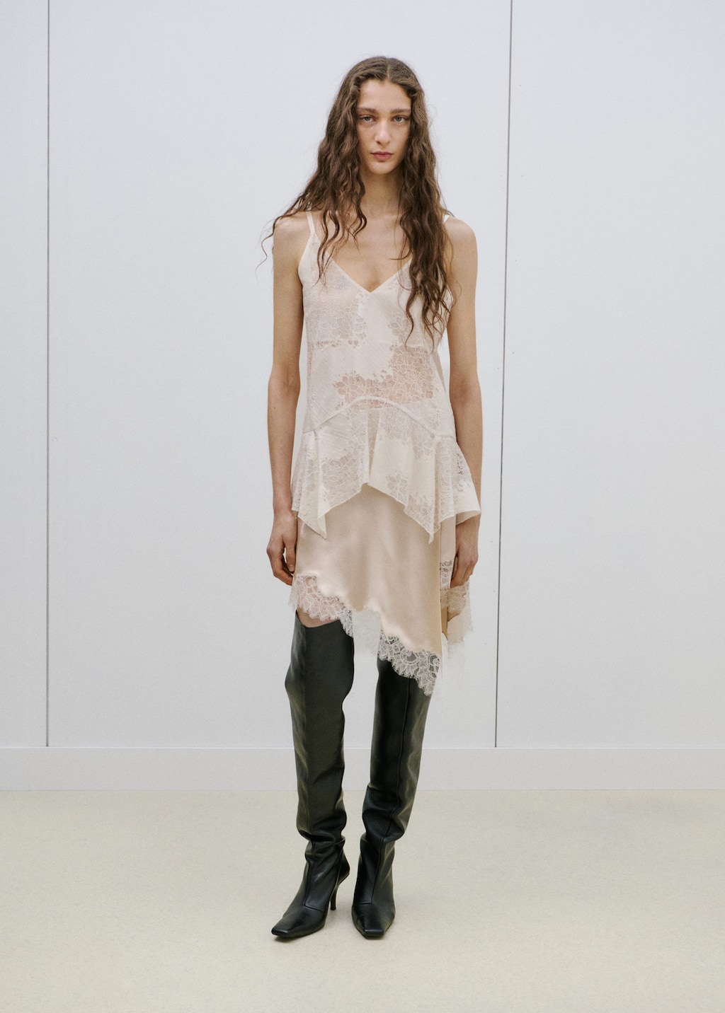 Mango Lace Top Ecru In Neutral