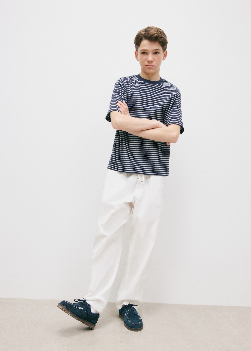 Mango T-shirt À Rayures Bleu Marine - Enfants - 7-8 Ans -  Kids In Blue