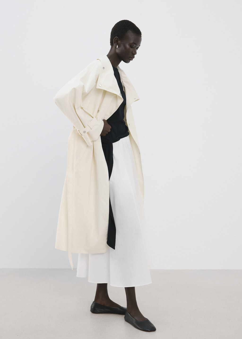 Mango Jupe Coton Évasée Blanc - Femme - 4xl -  In Multi