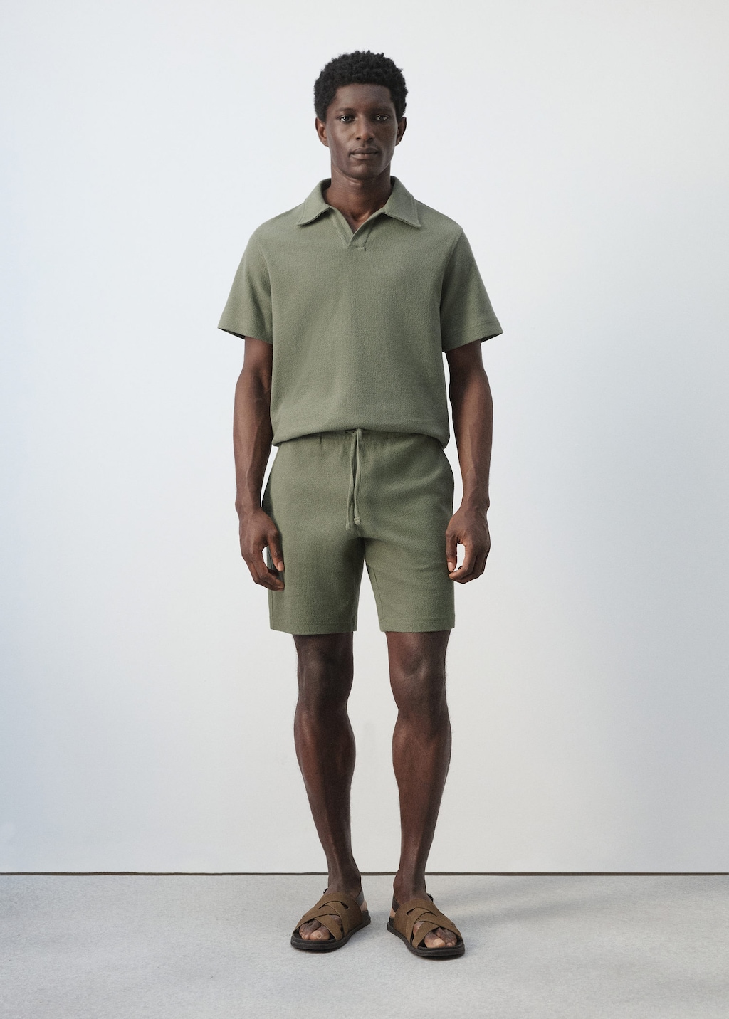 Mango Polo Texturé Regular-fit Vert Forêt - Homme - Xxl -  Man In Green