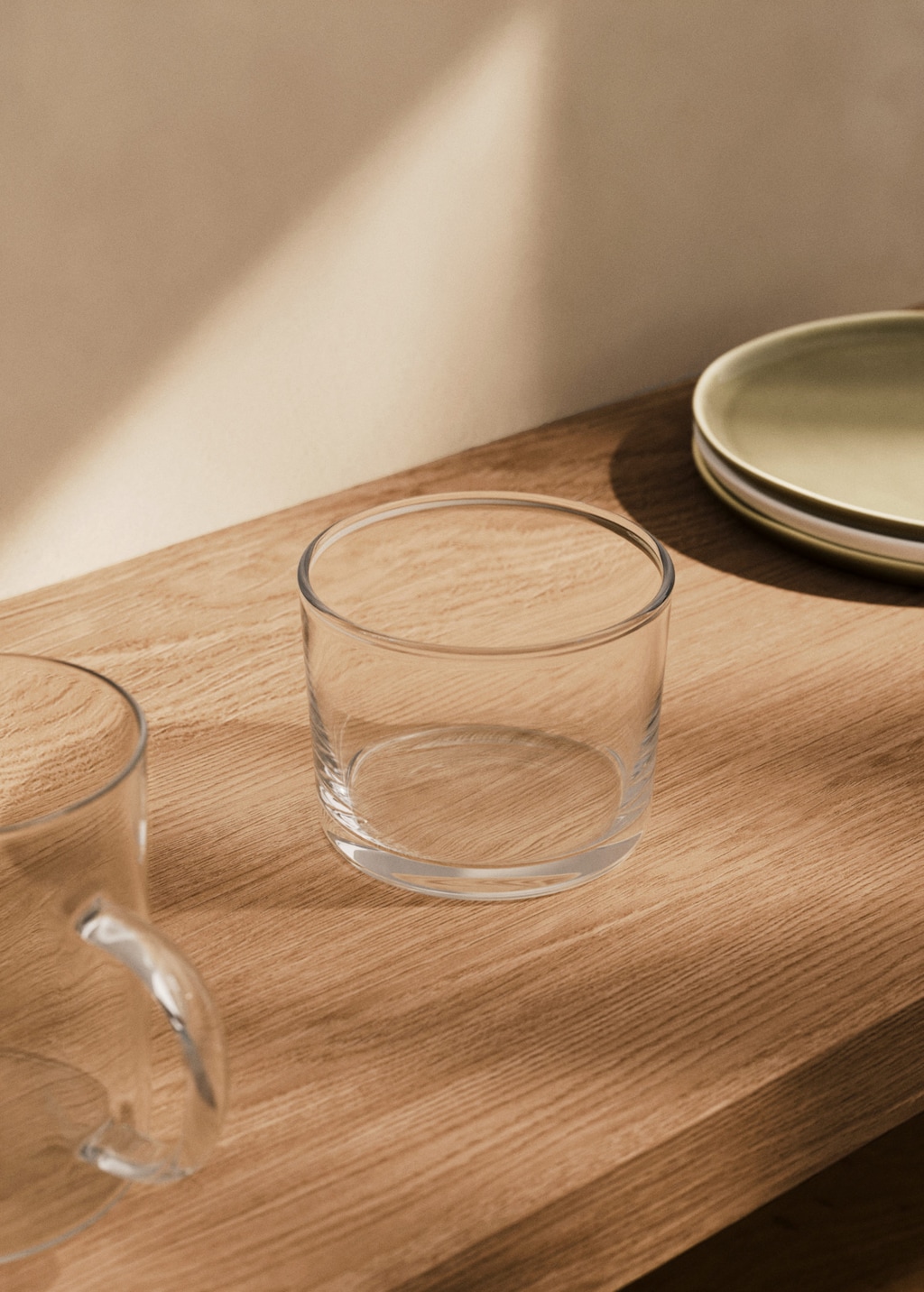 Mango Extra-small Glass With Plain Design Ice Grey In Transparent