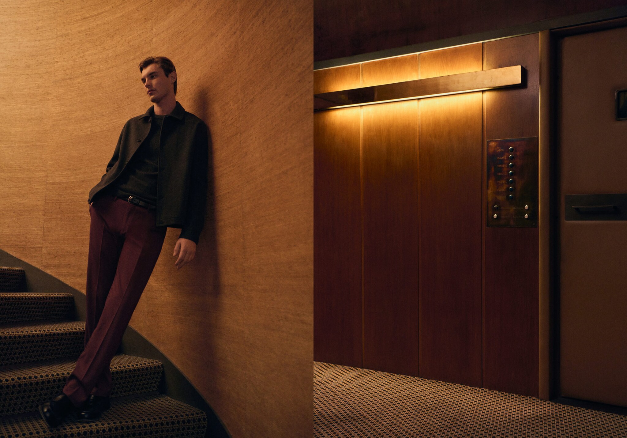 Fluid regular-fit trousers - Panoramic plane