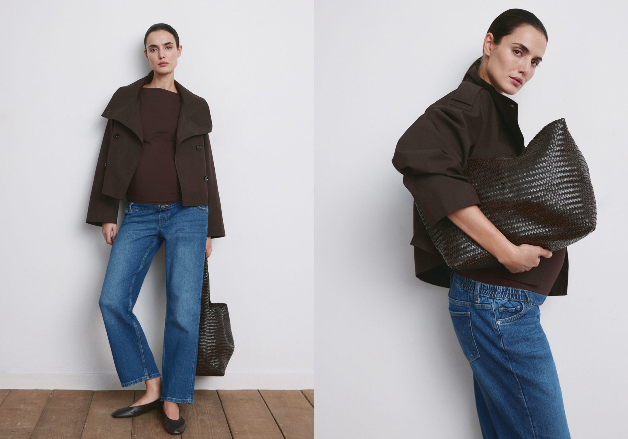 Maternity Straight Jeans - Panoramic plane