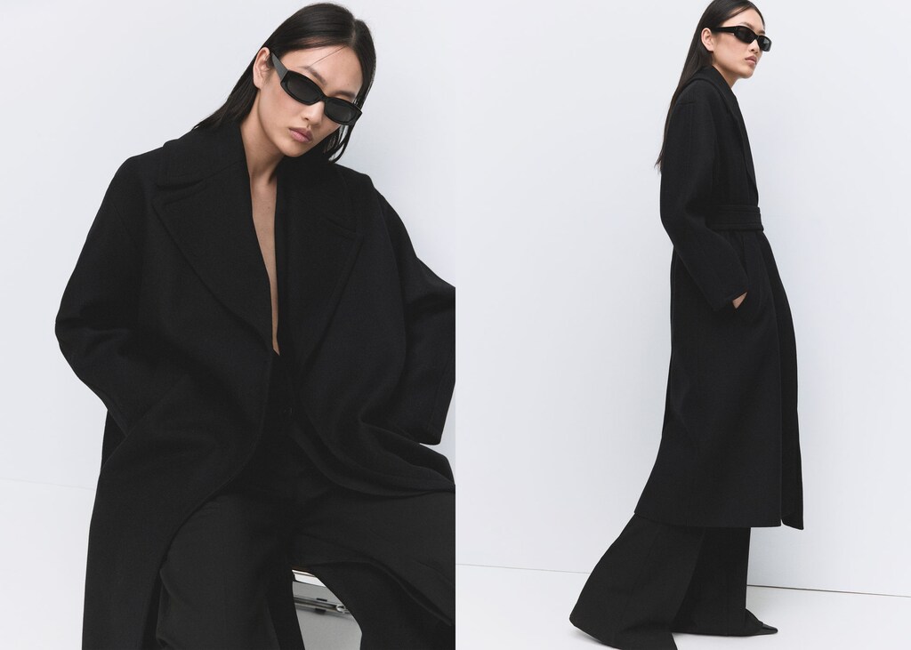 Manteco wool coat with belt - image 3