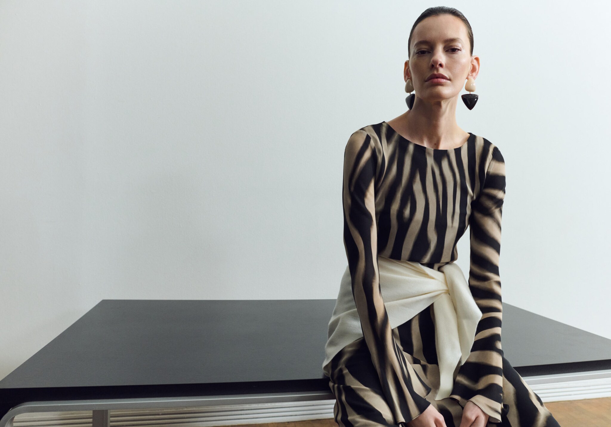 A-line animal-print dress - Panoramic plane