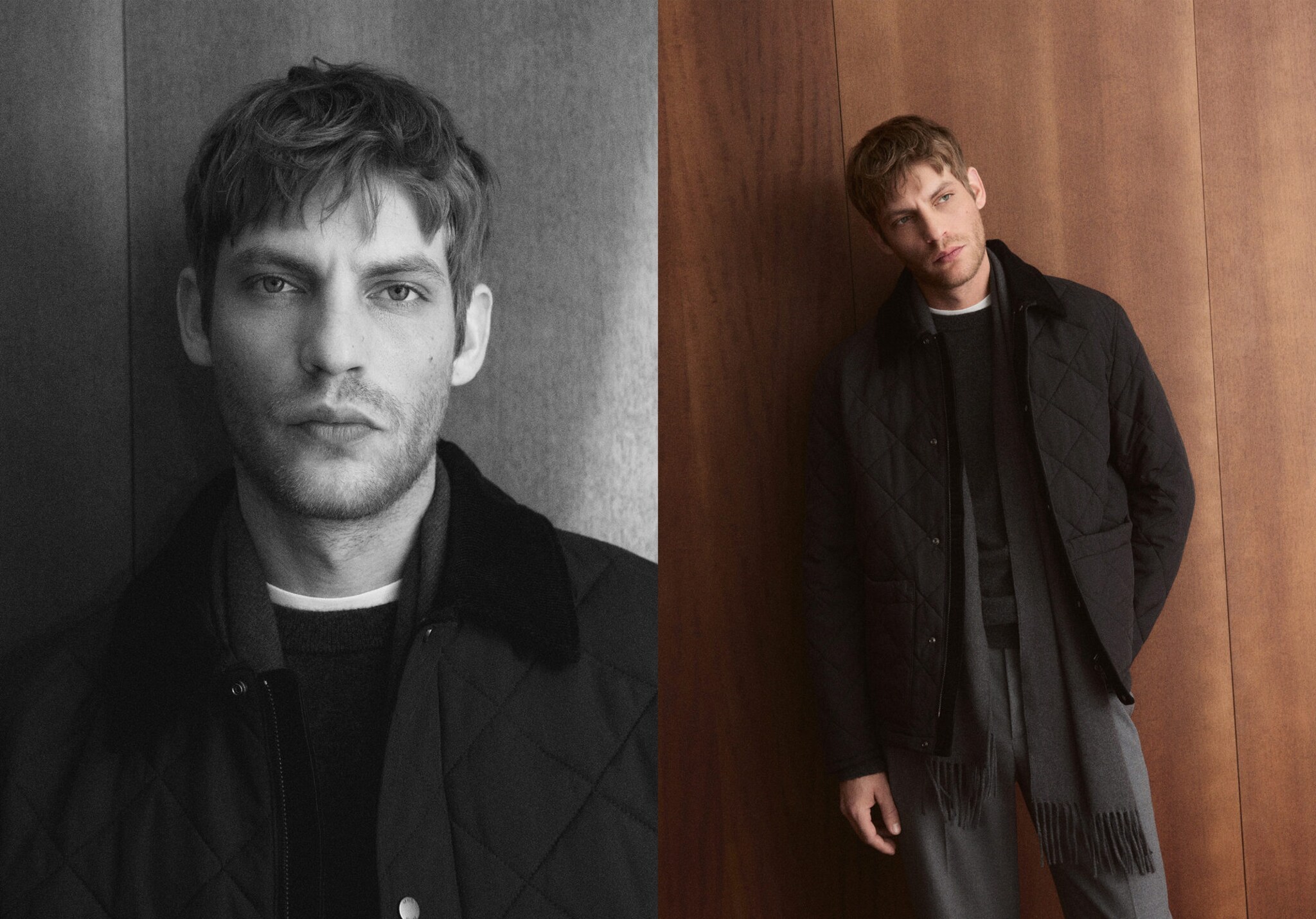 Quilted water repellent jacket - Panoramic plane