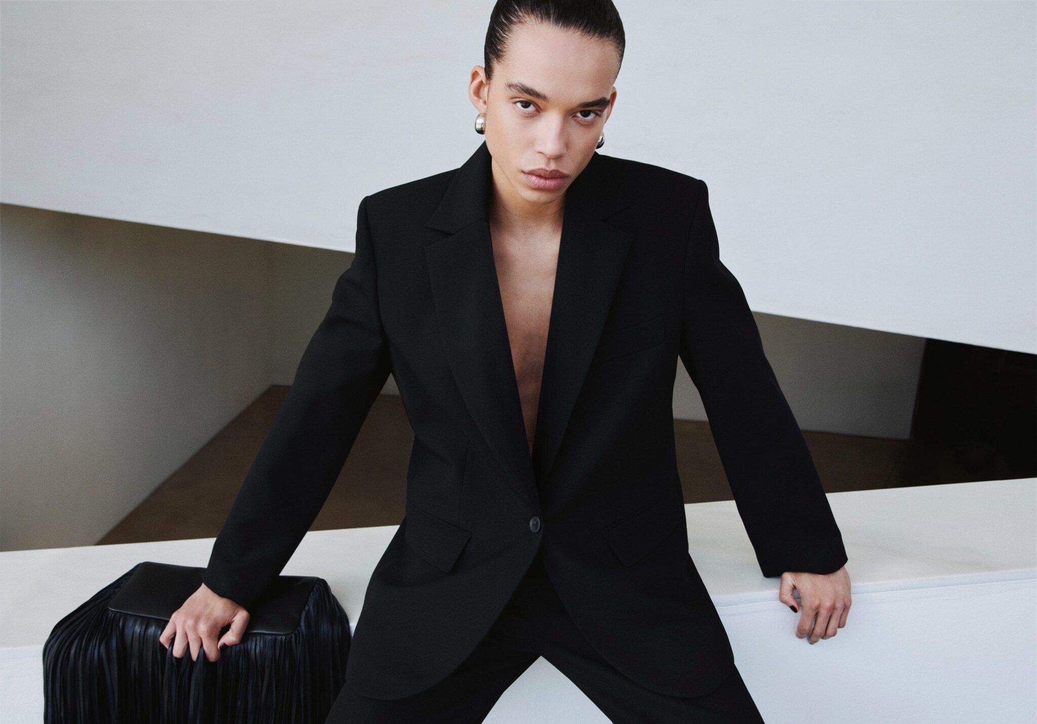 Straight suit jacket with lapel pockets - Panoramic plane