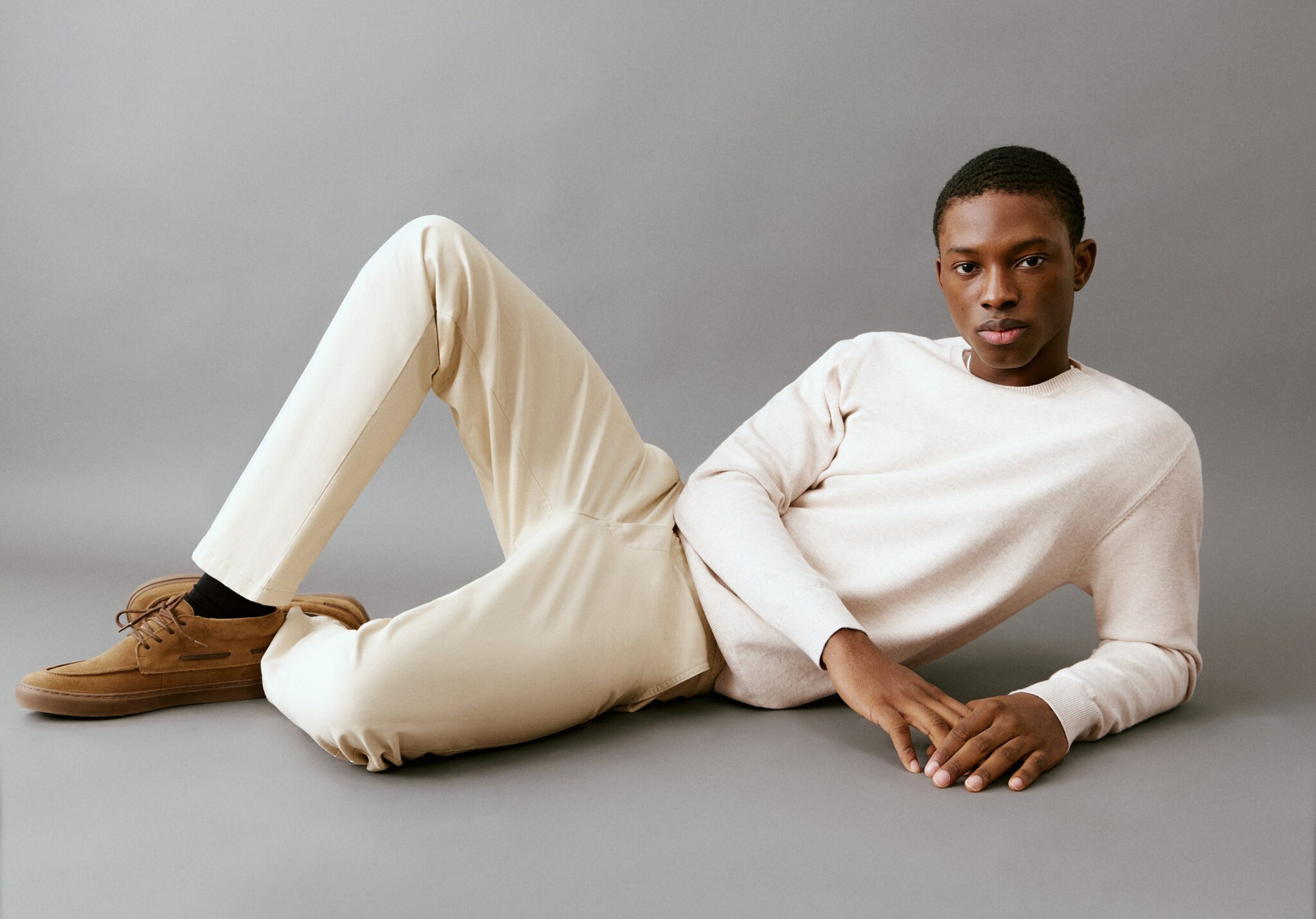 Pantalon chino uni - Plan panoramique