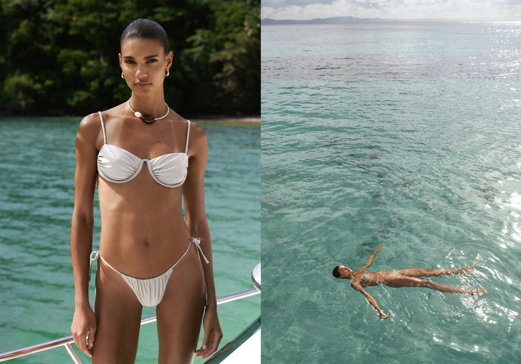 Brazilian bikini bottoms with bows - Panoramic plane