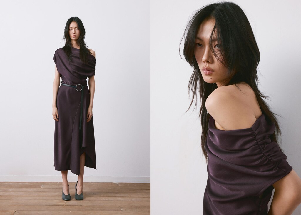 Asymmetrical flared dress - image 3