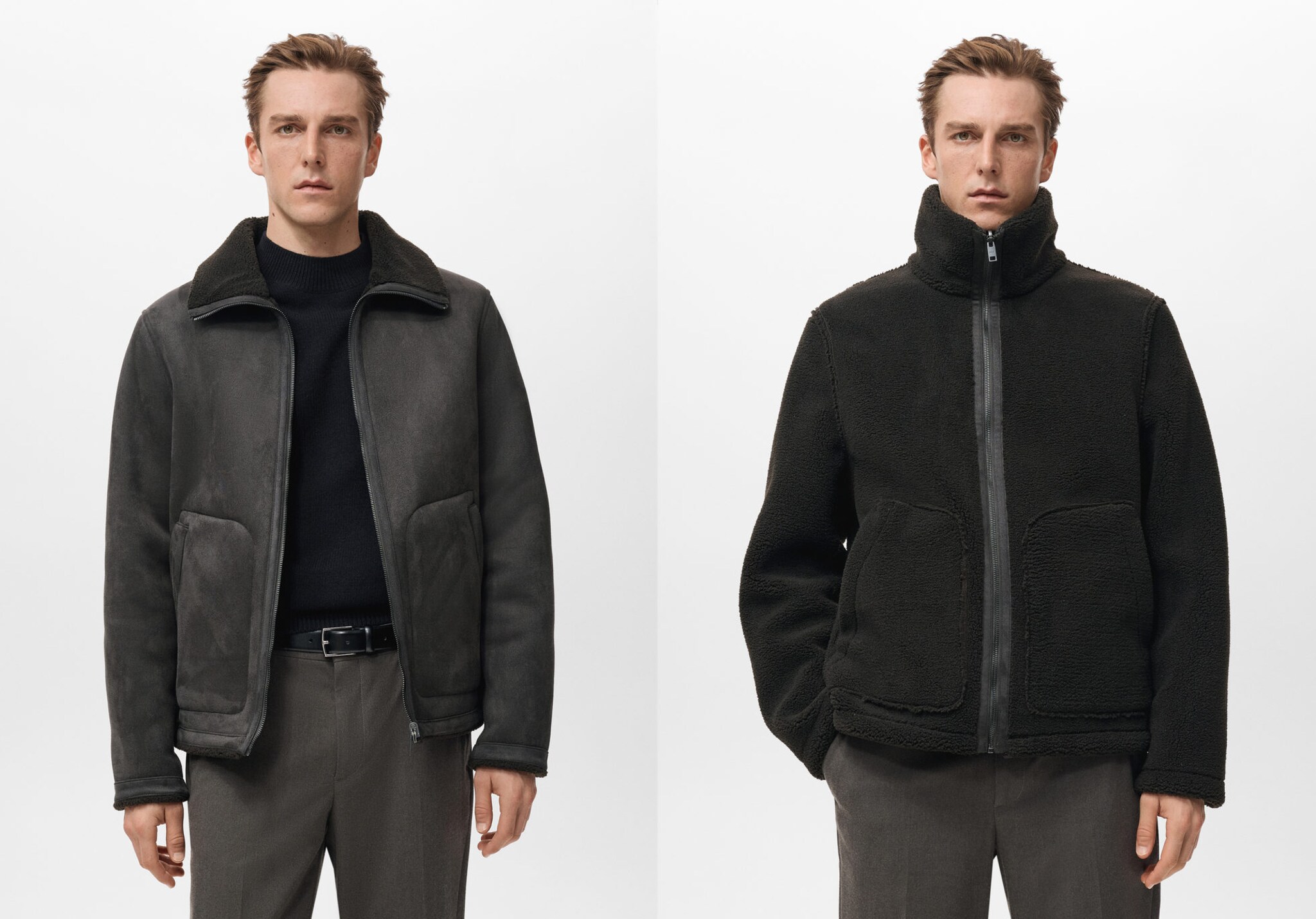 Blouson double face simili-cuir - Plan panoramique