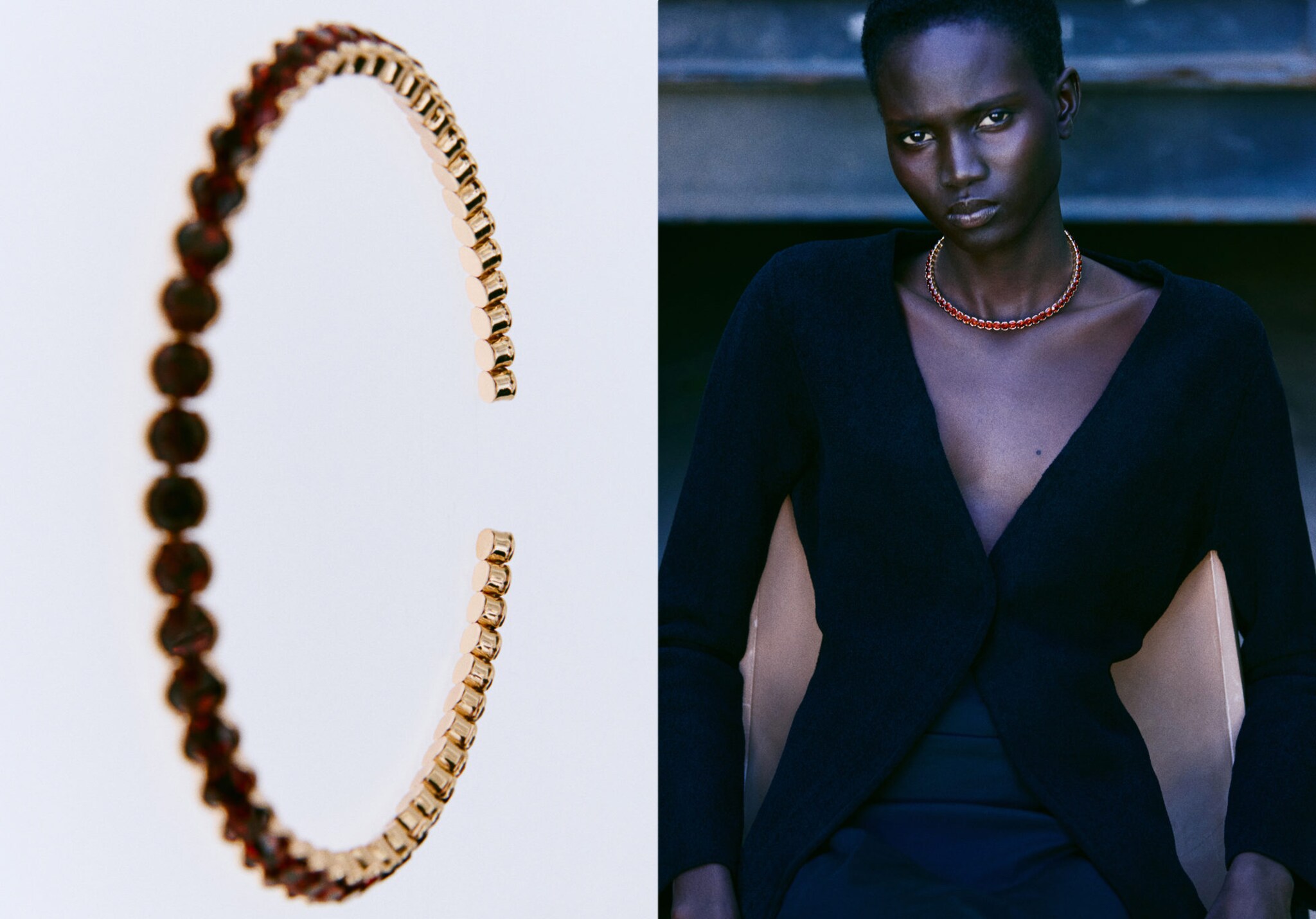 Crystal choker necklace - Panoramic plane