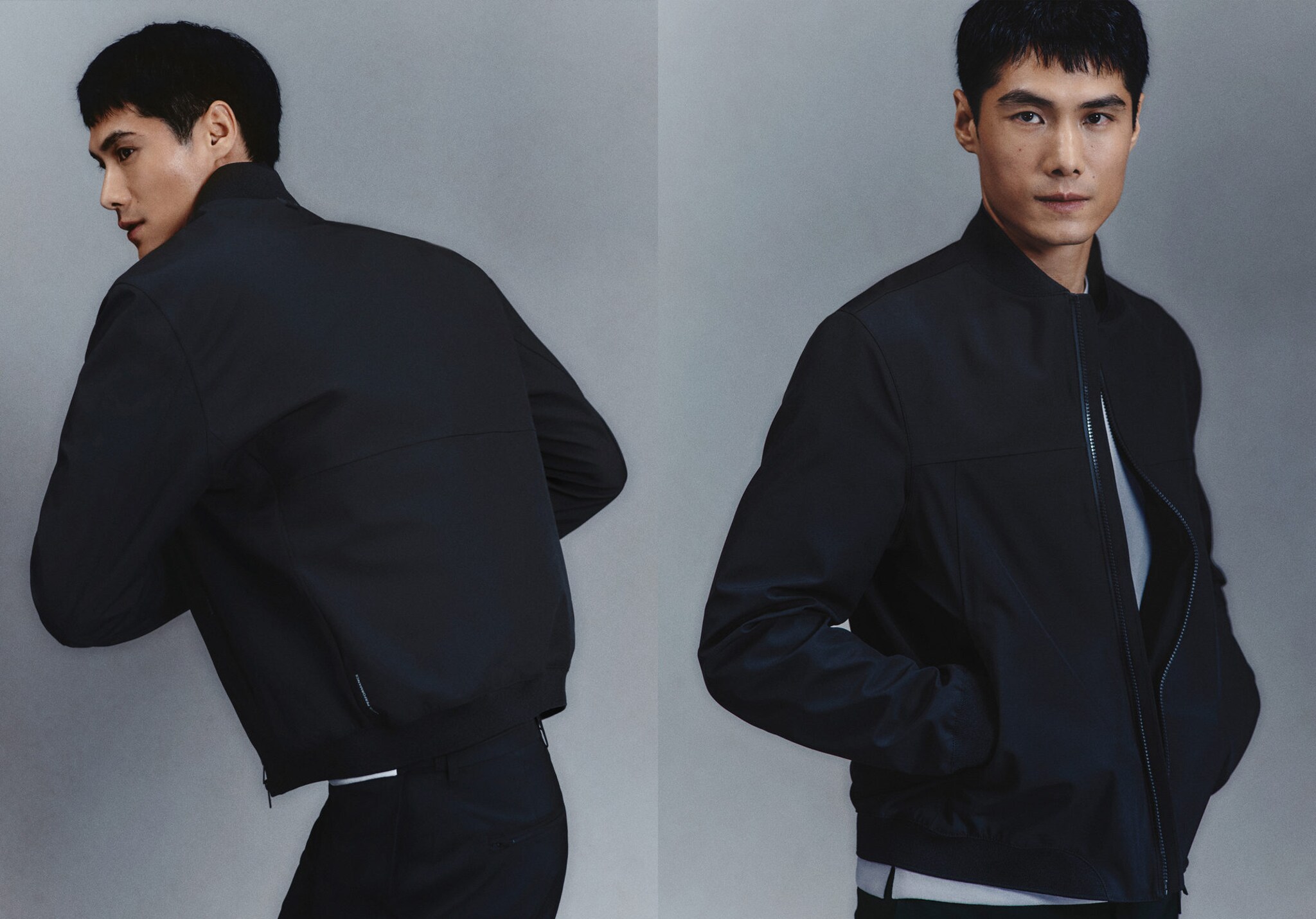 Water-repellent bomber jacket - Panoramic plane