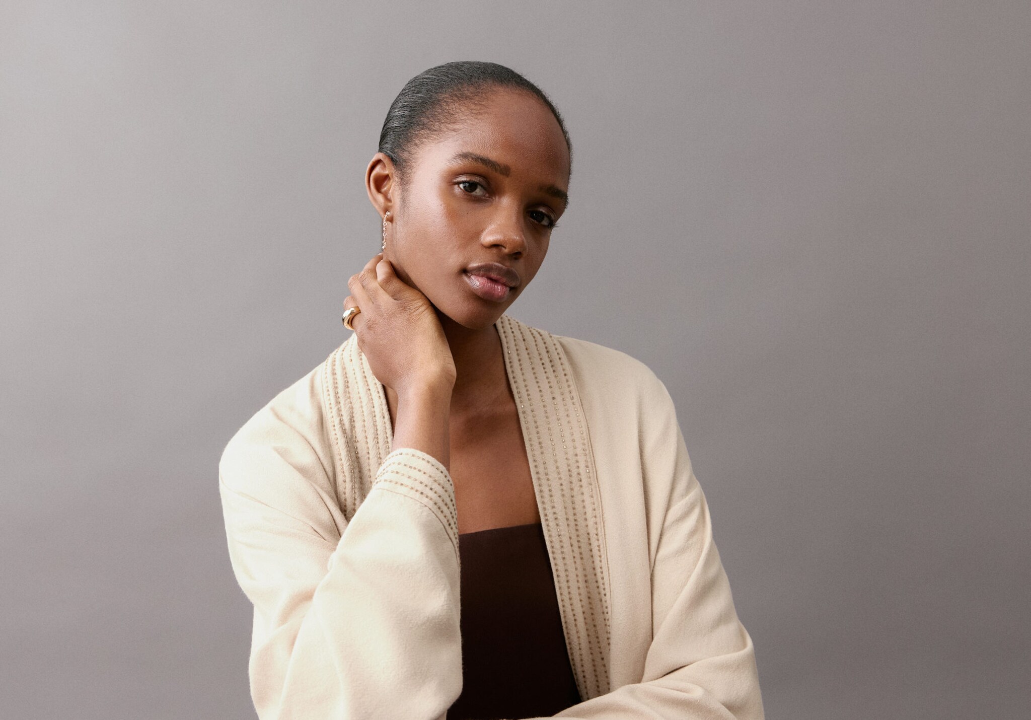 Glittery kimono-style jacket - Panoramic plane