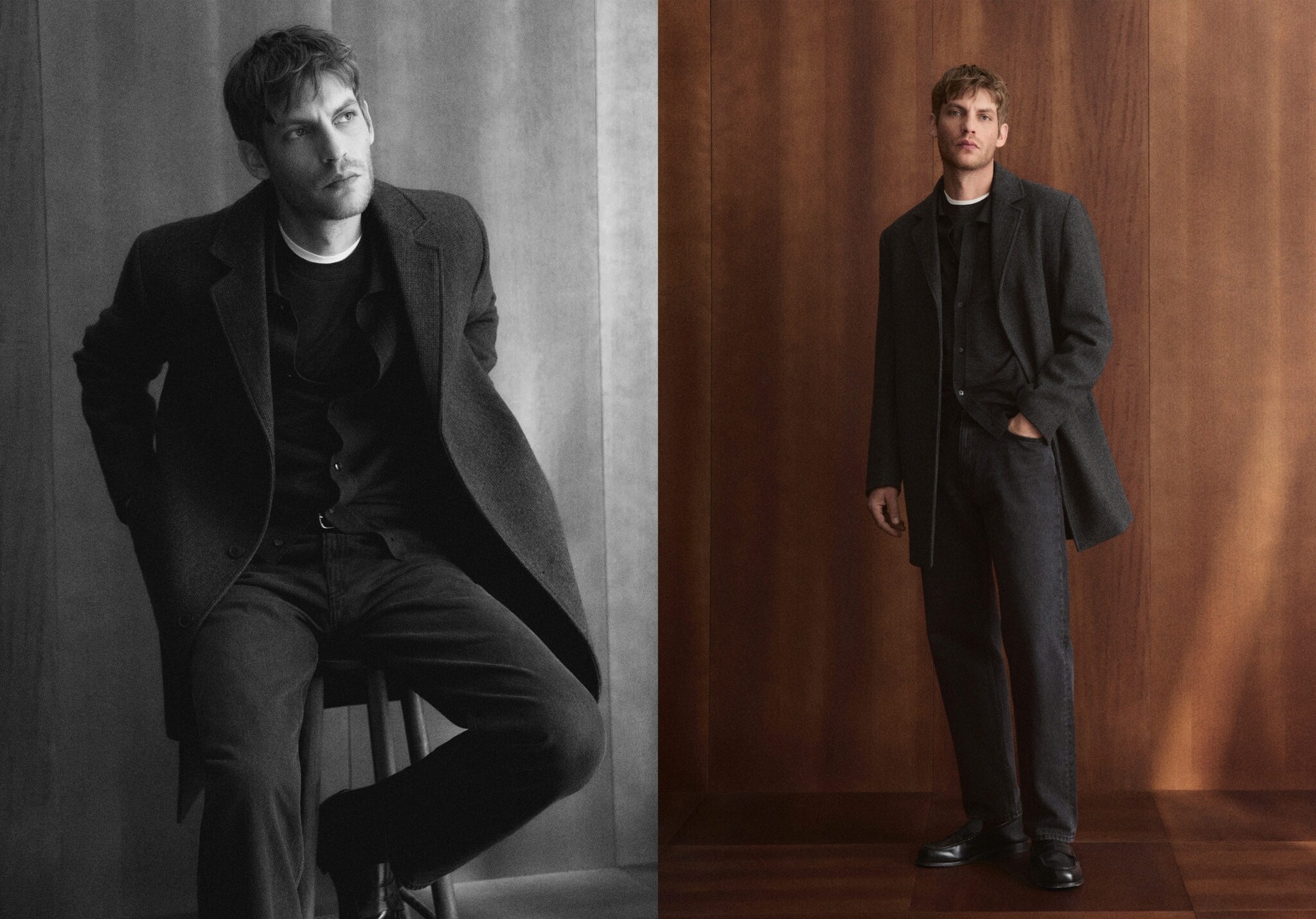 Lightweight recycled wool coat - Panoramic plane