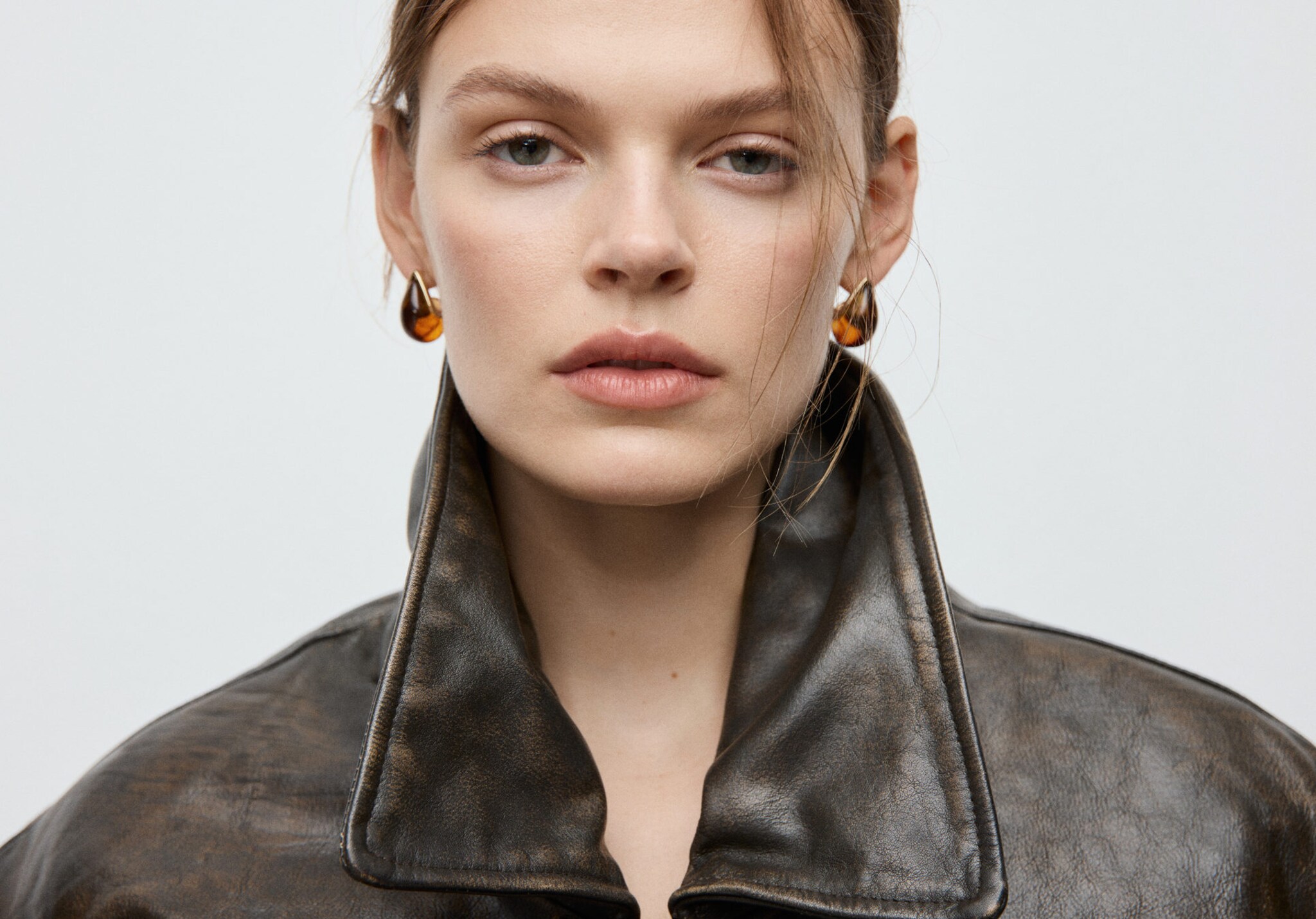 Resin drop earrings - Panoramic plane