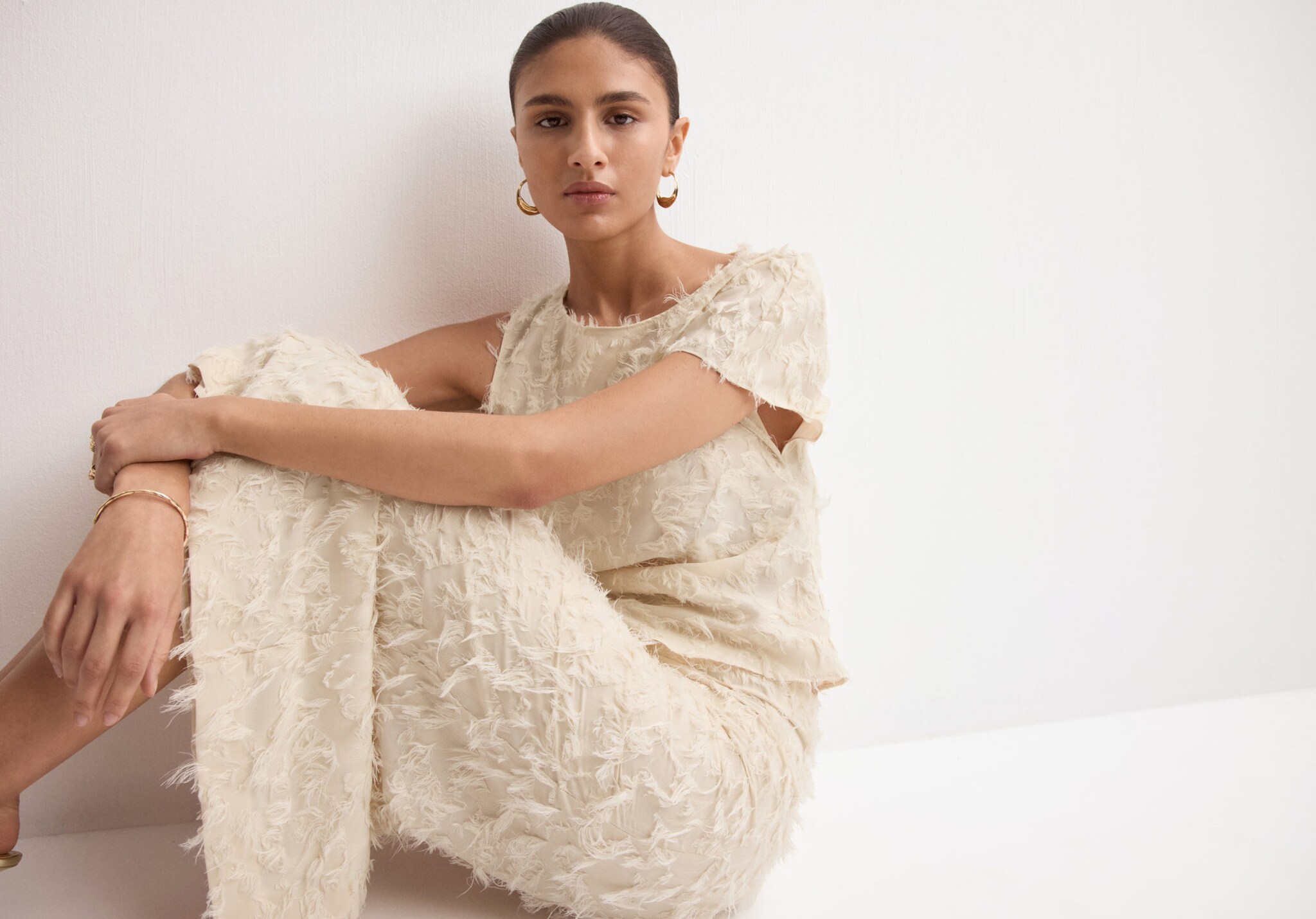 Feathered pencil skirt - Panoramic plane