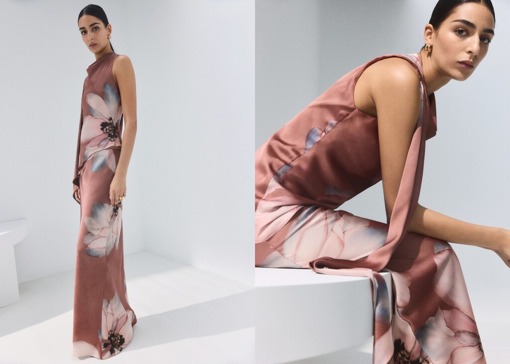 Floral-print long skirt - image 4