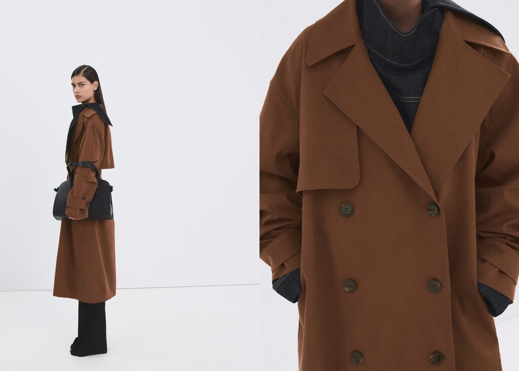 Long double-breasted trench coat - image 3