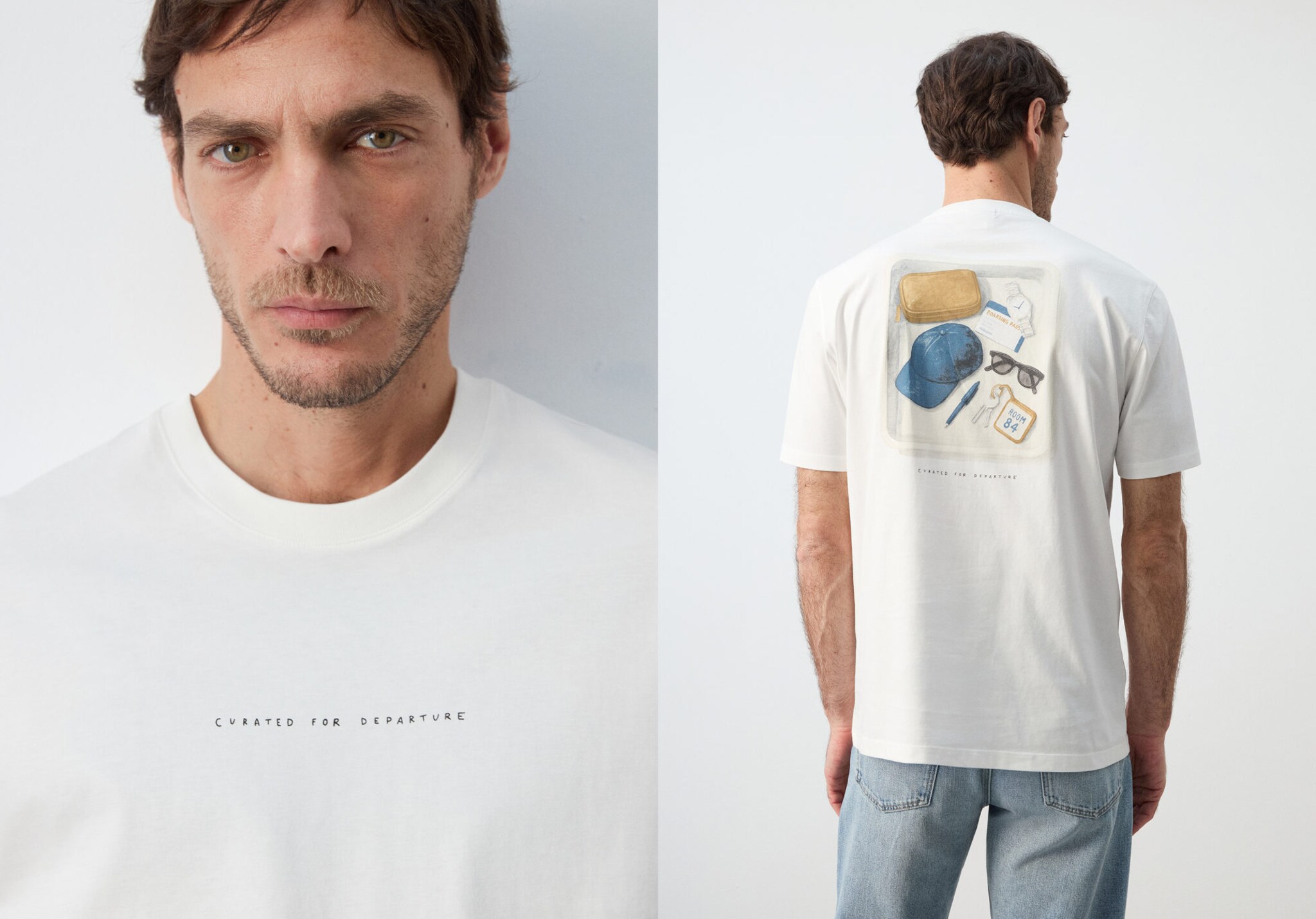 Camiseta 100% algodón gráfico - Plano panorámico