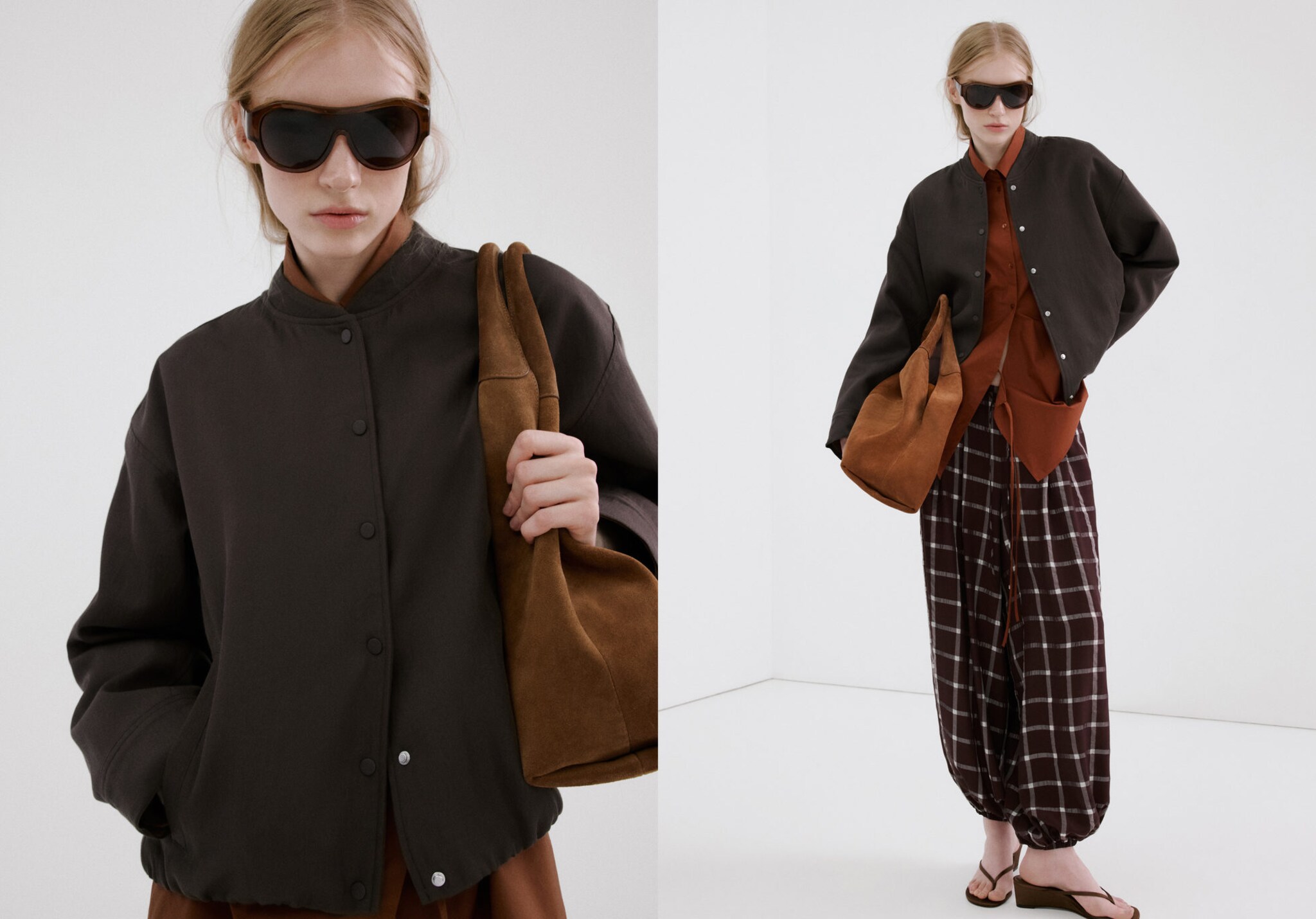 Chaqueta bomber lyocell - Plano panorámico