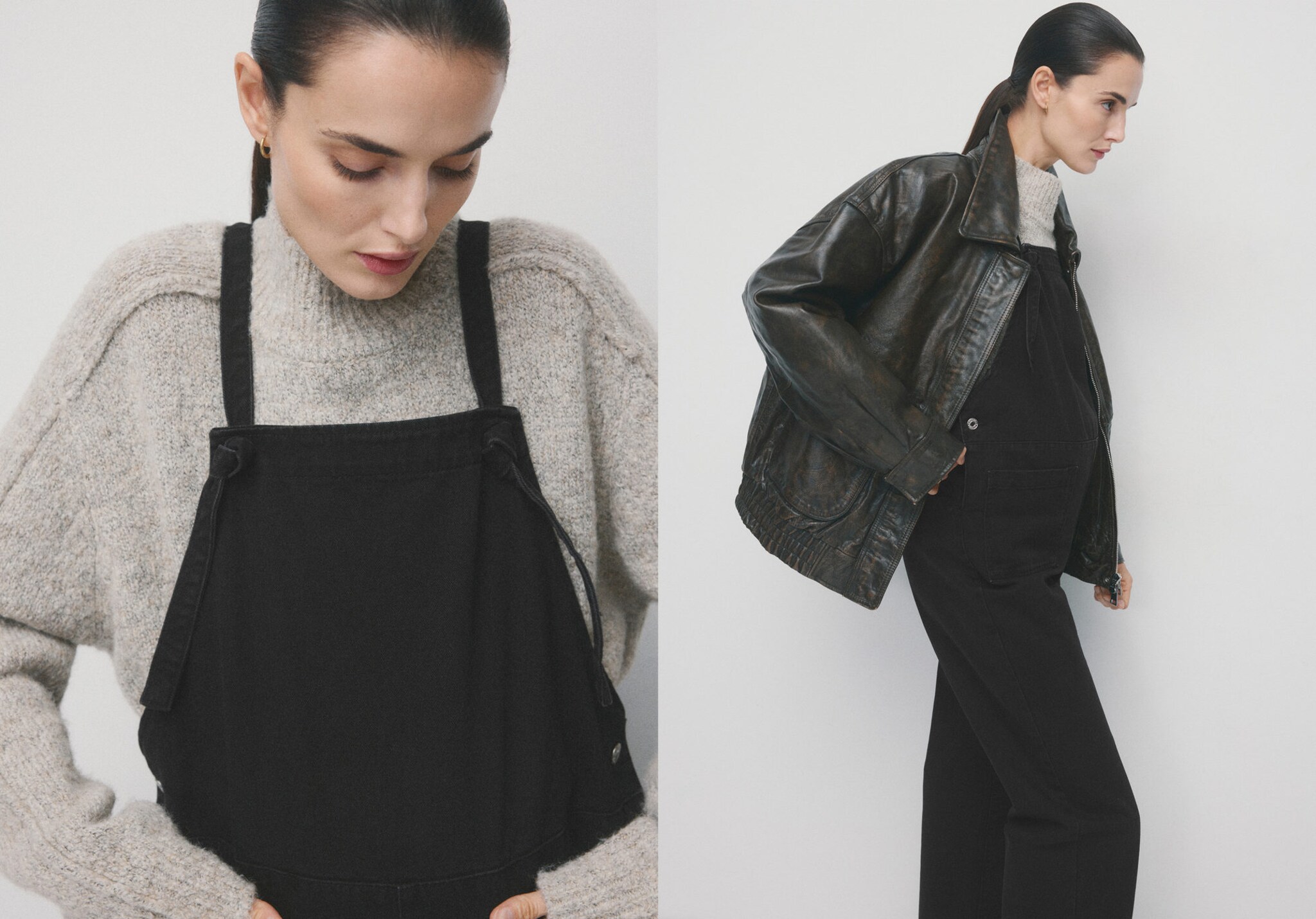 Umstands-Latzhose aus Jeans - Panoramaansicht