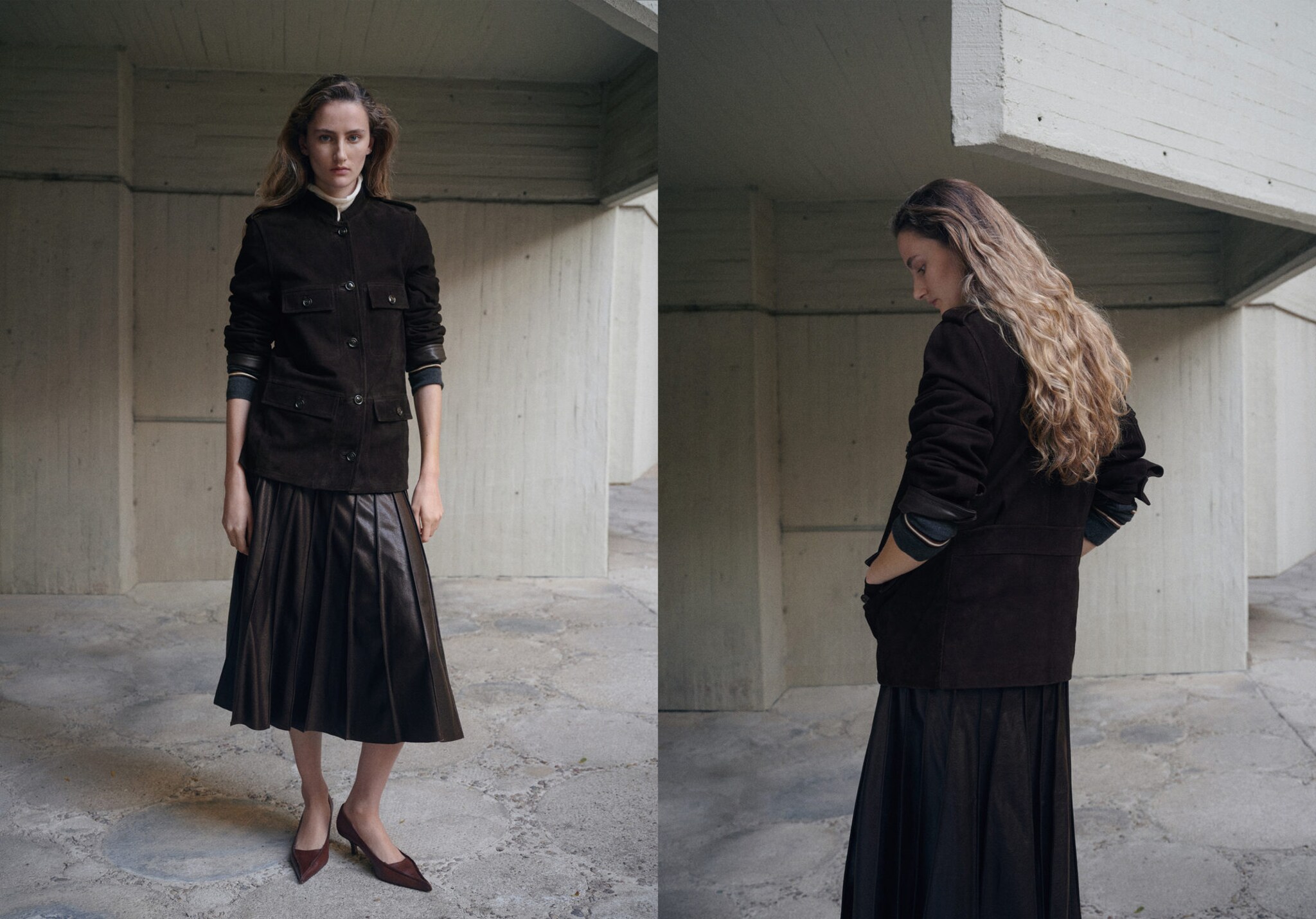 جاكيت شامواه بياقة شريط - رؤية بانورامية