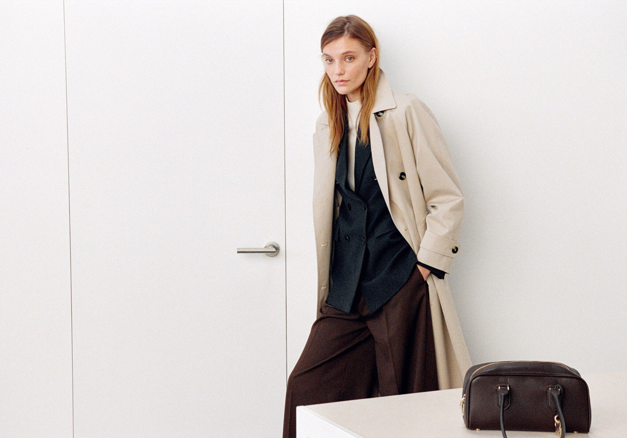 Bowling bag with faux-leather finish - Panoramic plane