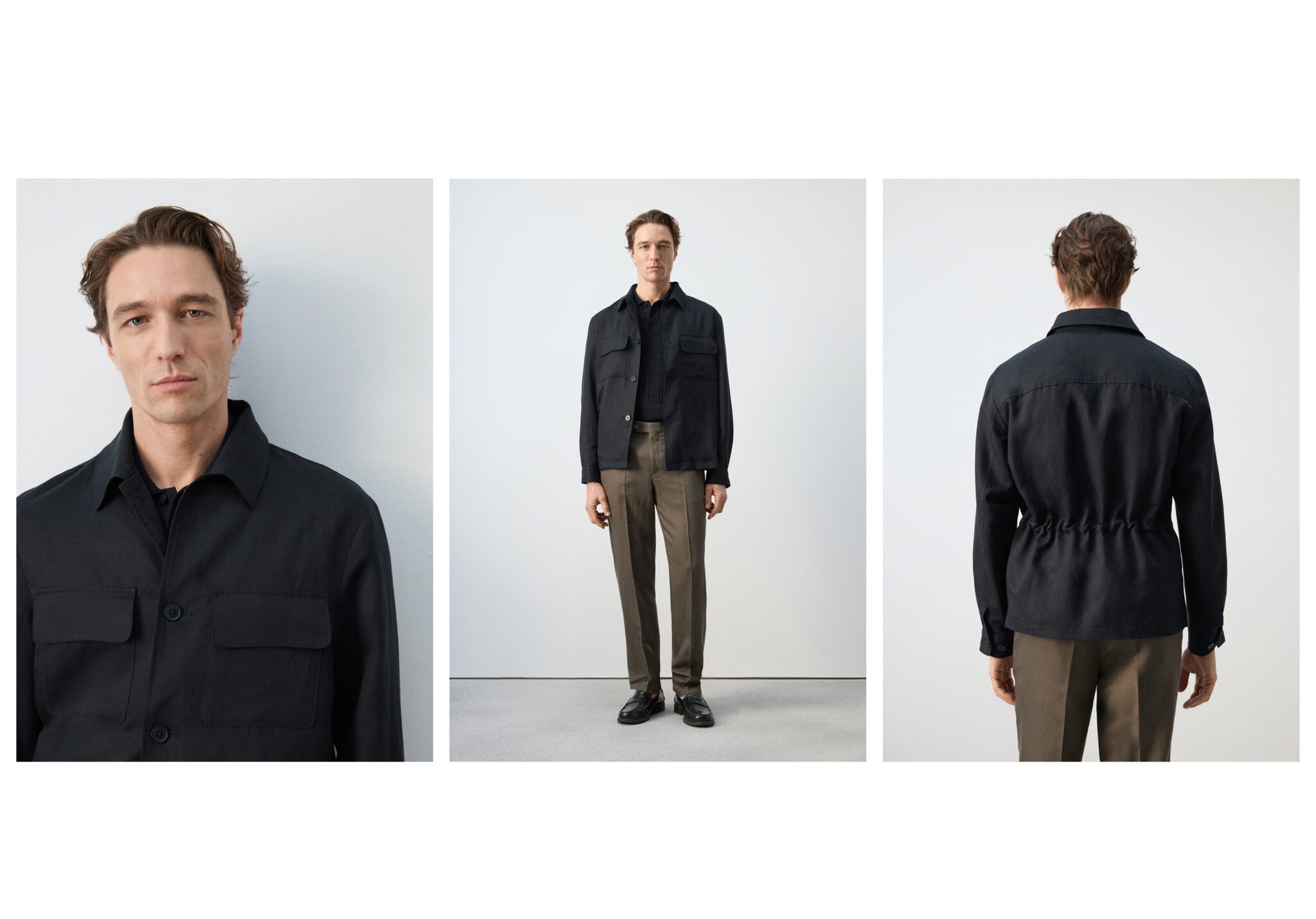 Gathered back lyocell jacket - Panoramic plane