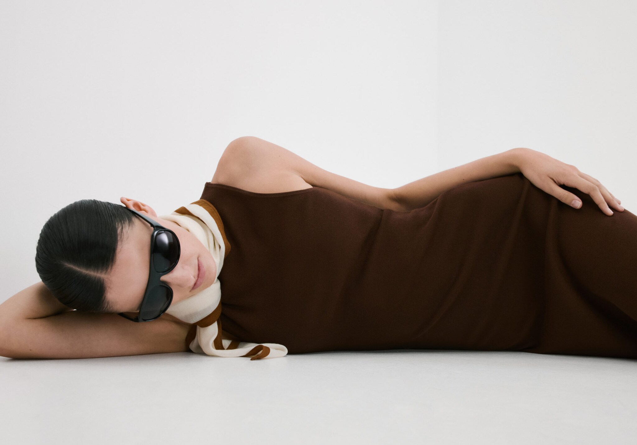 Fitted midi-dress - Panoramic plane