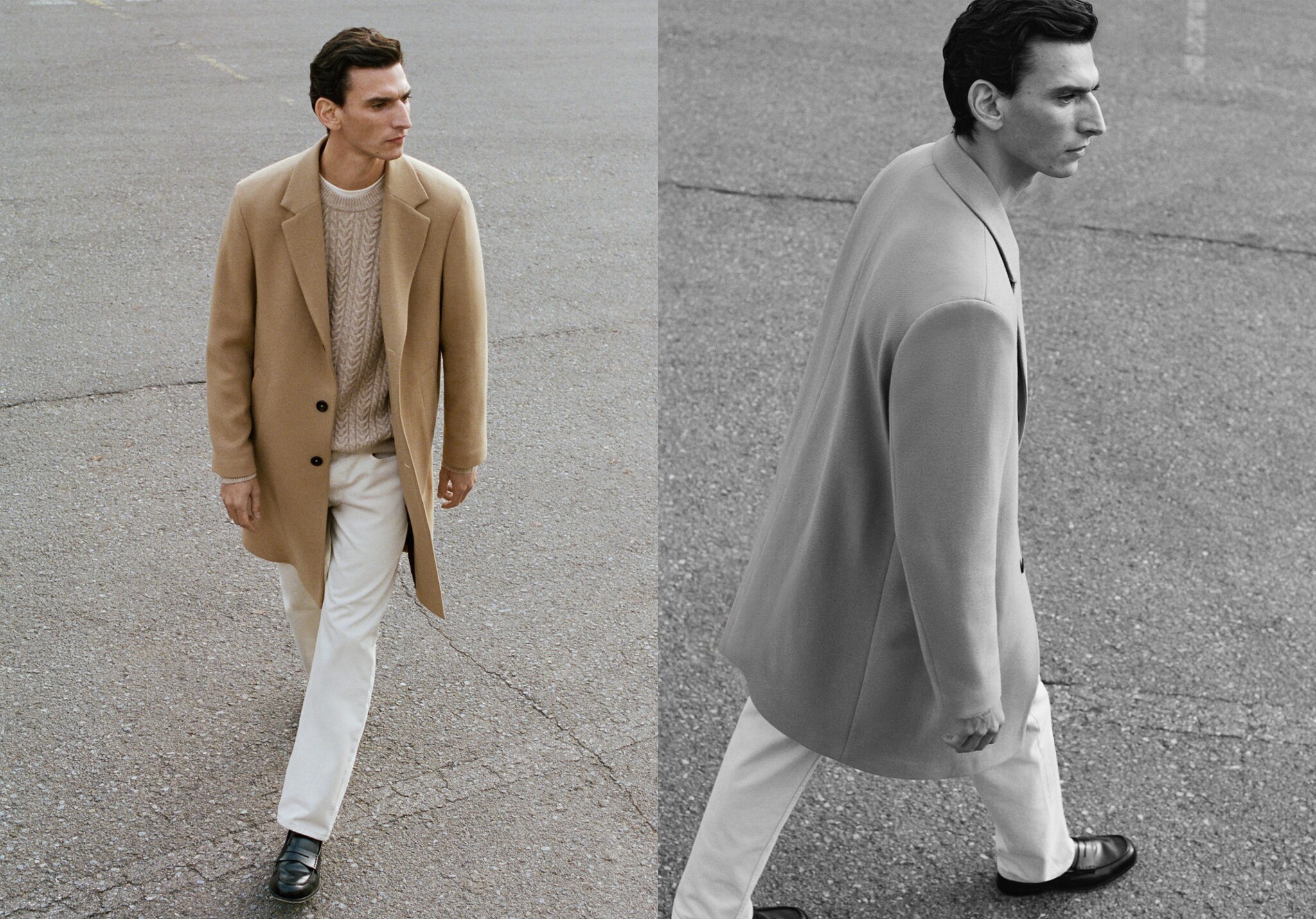 Manteco wool coat with lapels - Panoramic plane