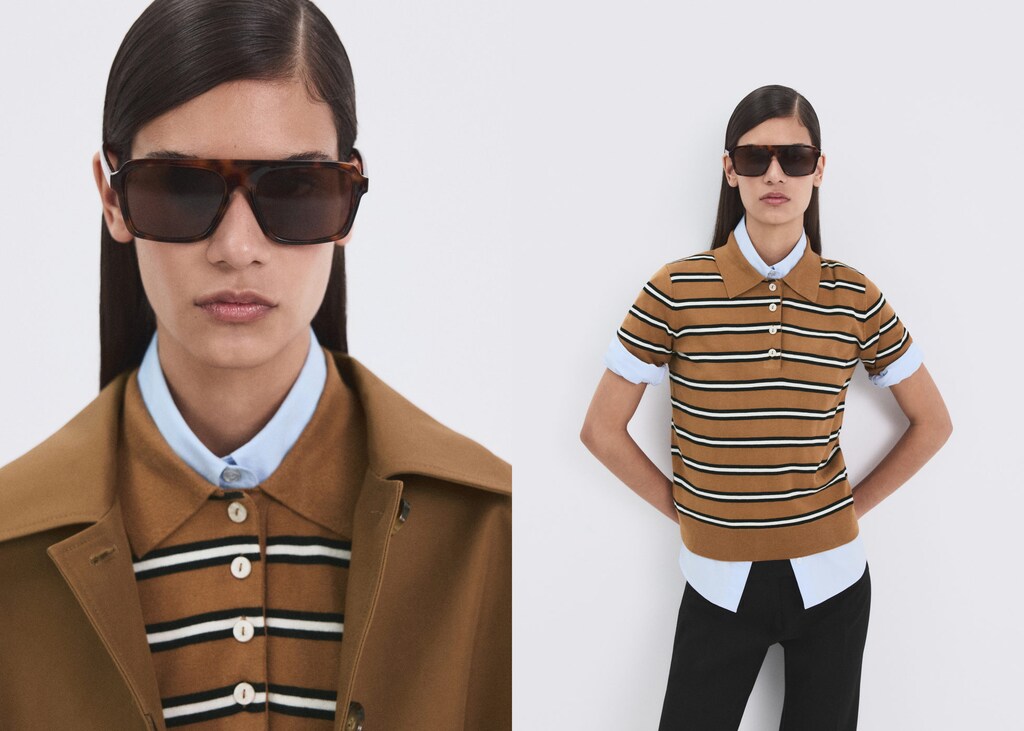 Striped polo-neck sweater - image 3