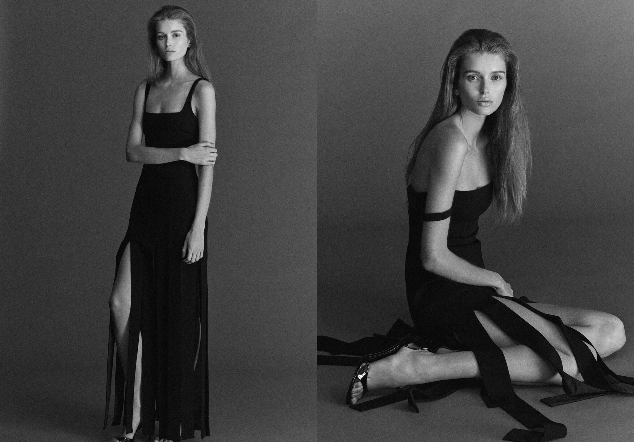 Püsküllü derin dekolteli elbise - Panoramik plan