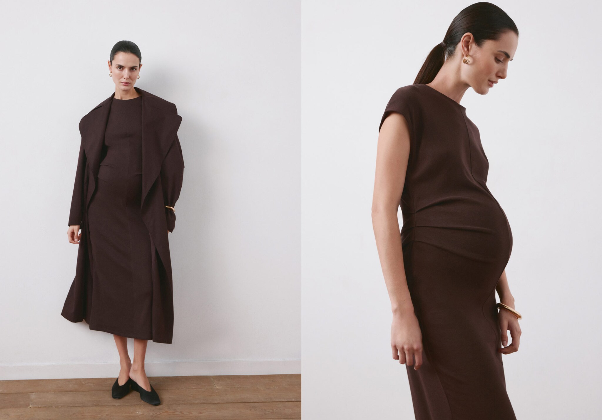 Cotton maternity dress - Panoramic plane