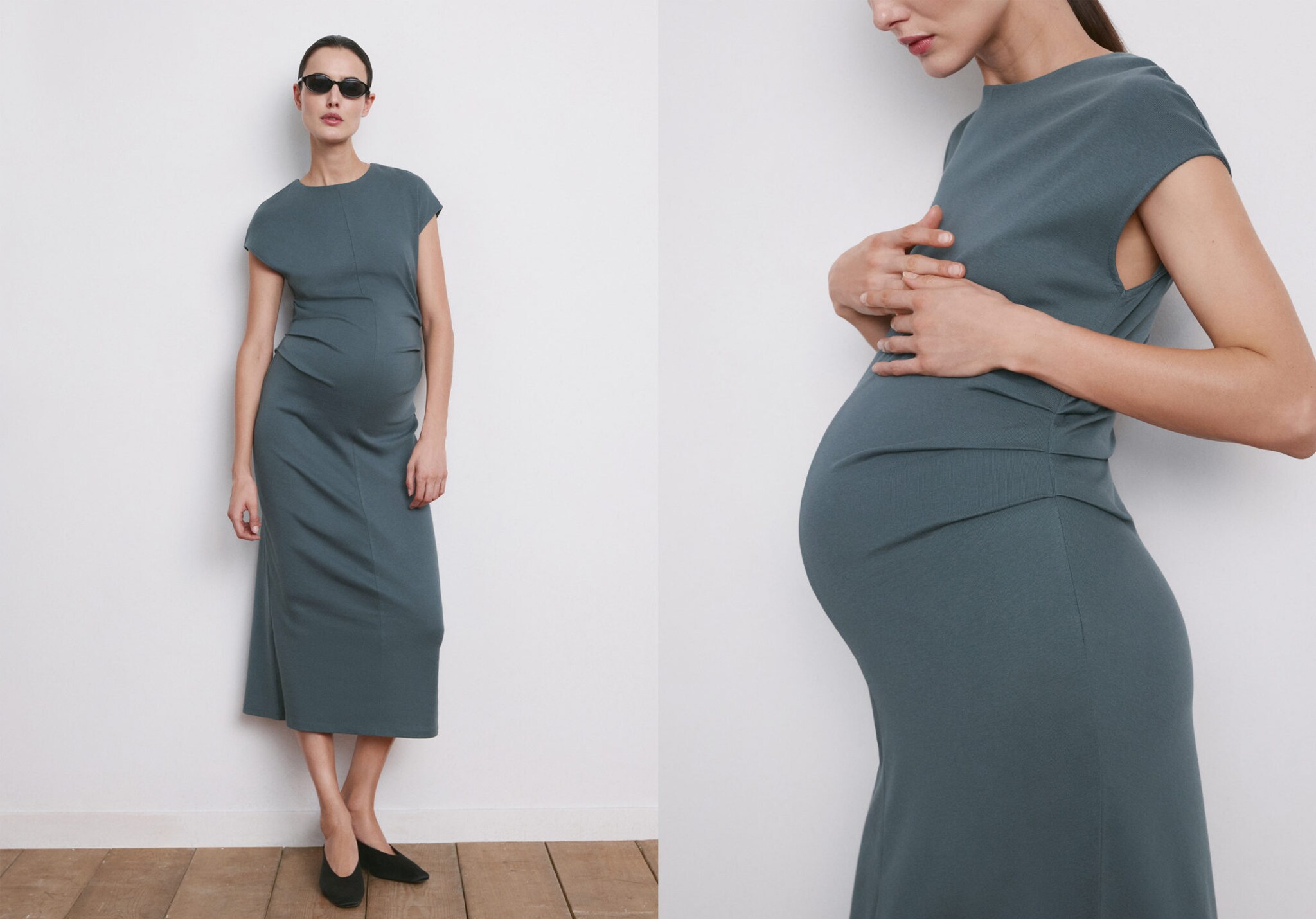 Cotton maternity dress - Panoramic plane