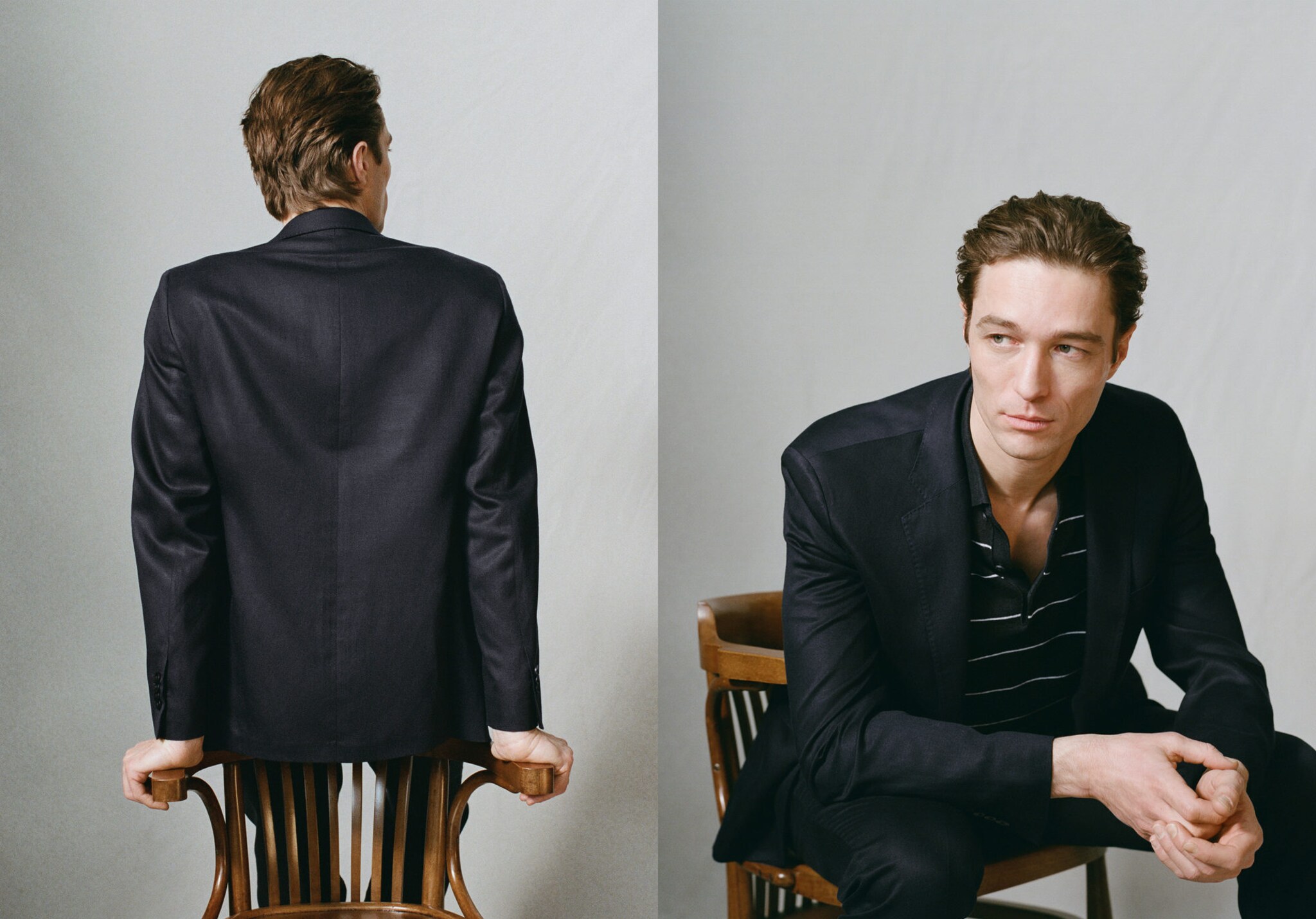 Amalfi slim fit blazer - Panoramische tekening