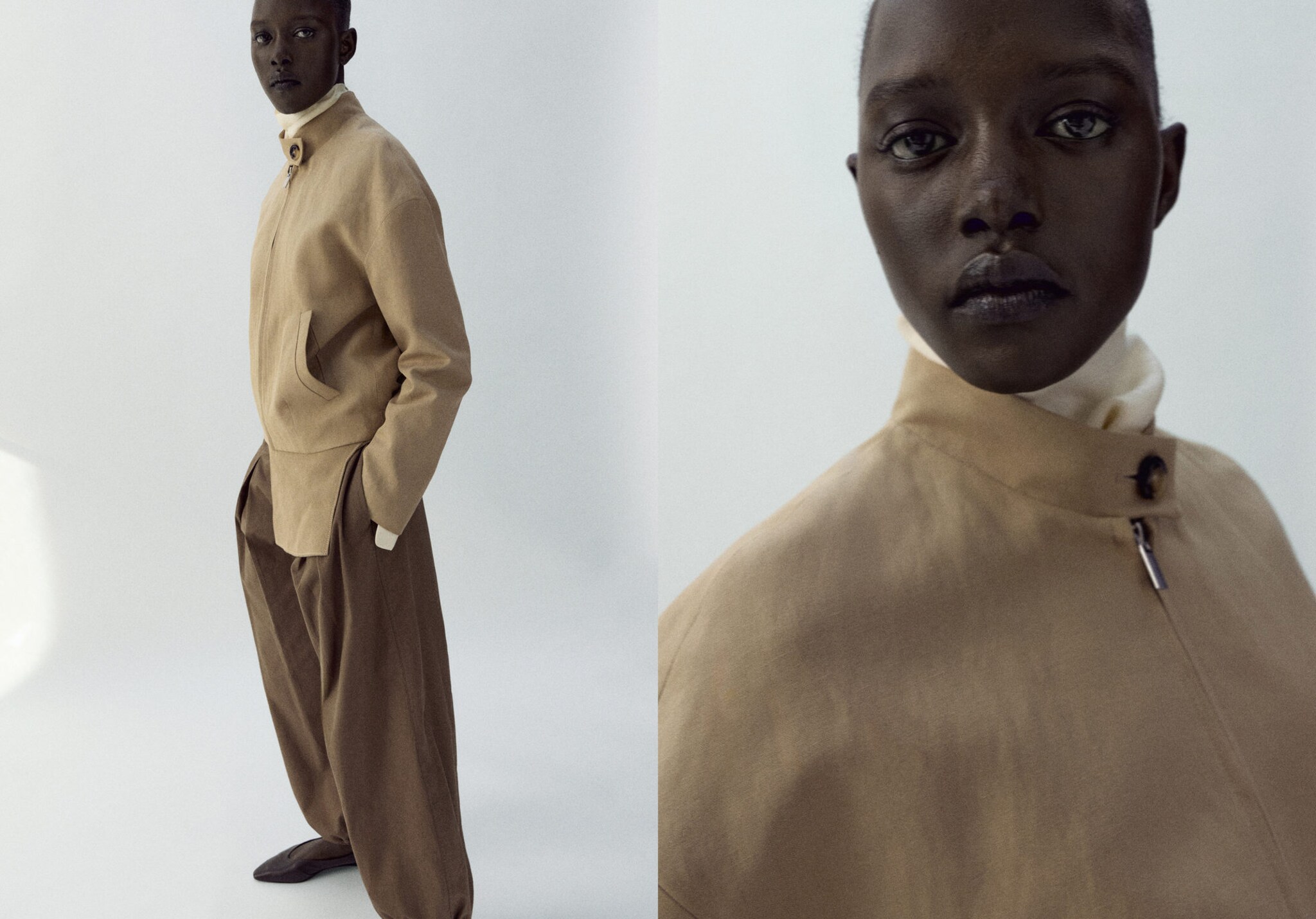 Veste lin col officier - Plan panoramique