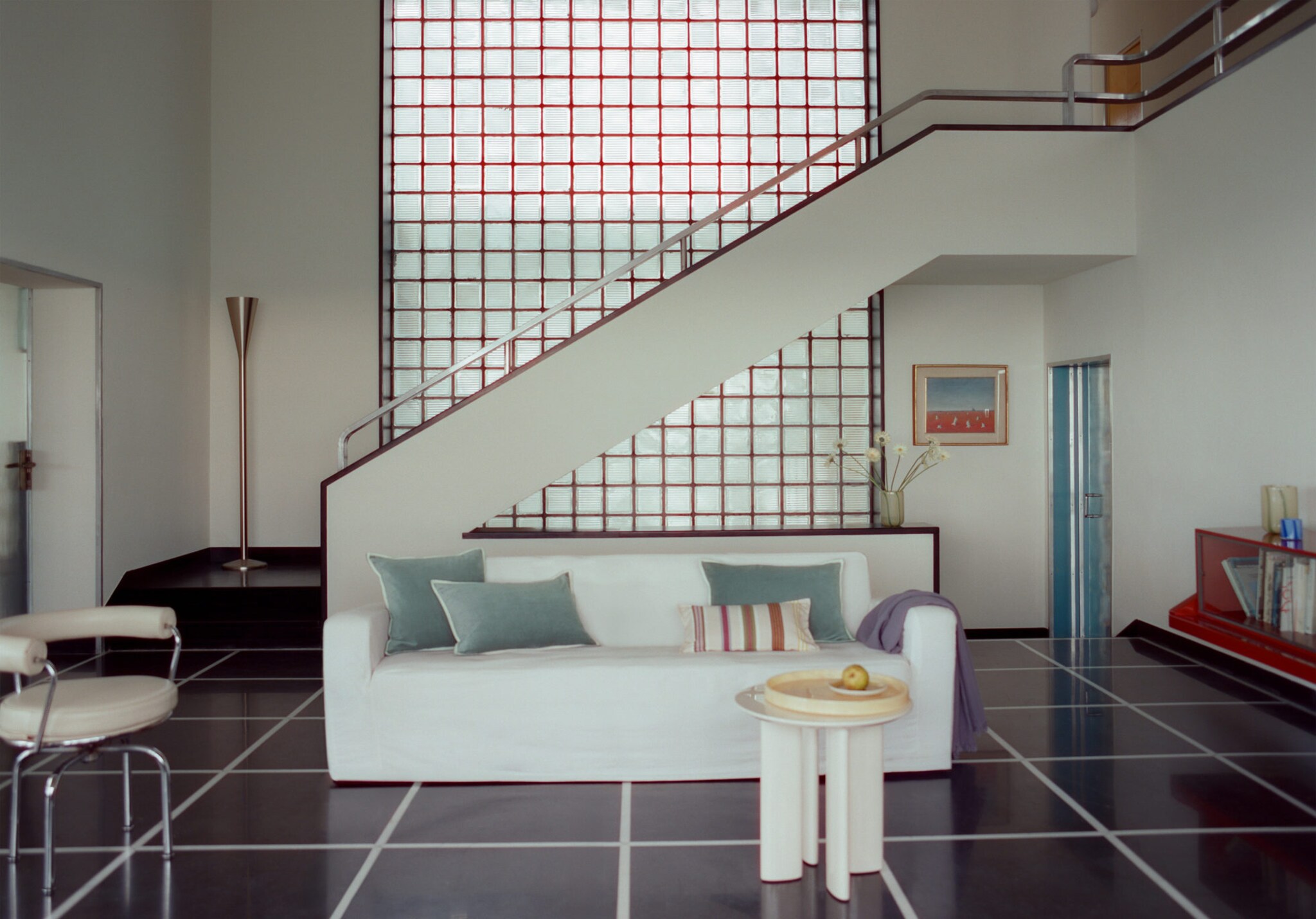 Multi-stripe cushion cover with piping 30x5 cm - Panoramic plane