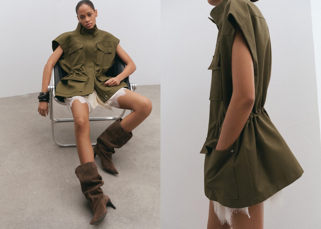 High-neck vest with pockets - image 3